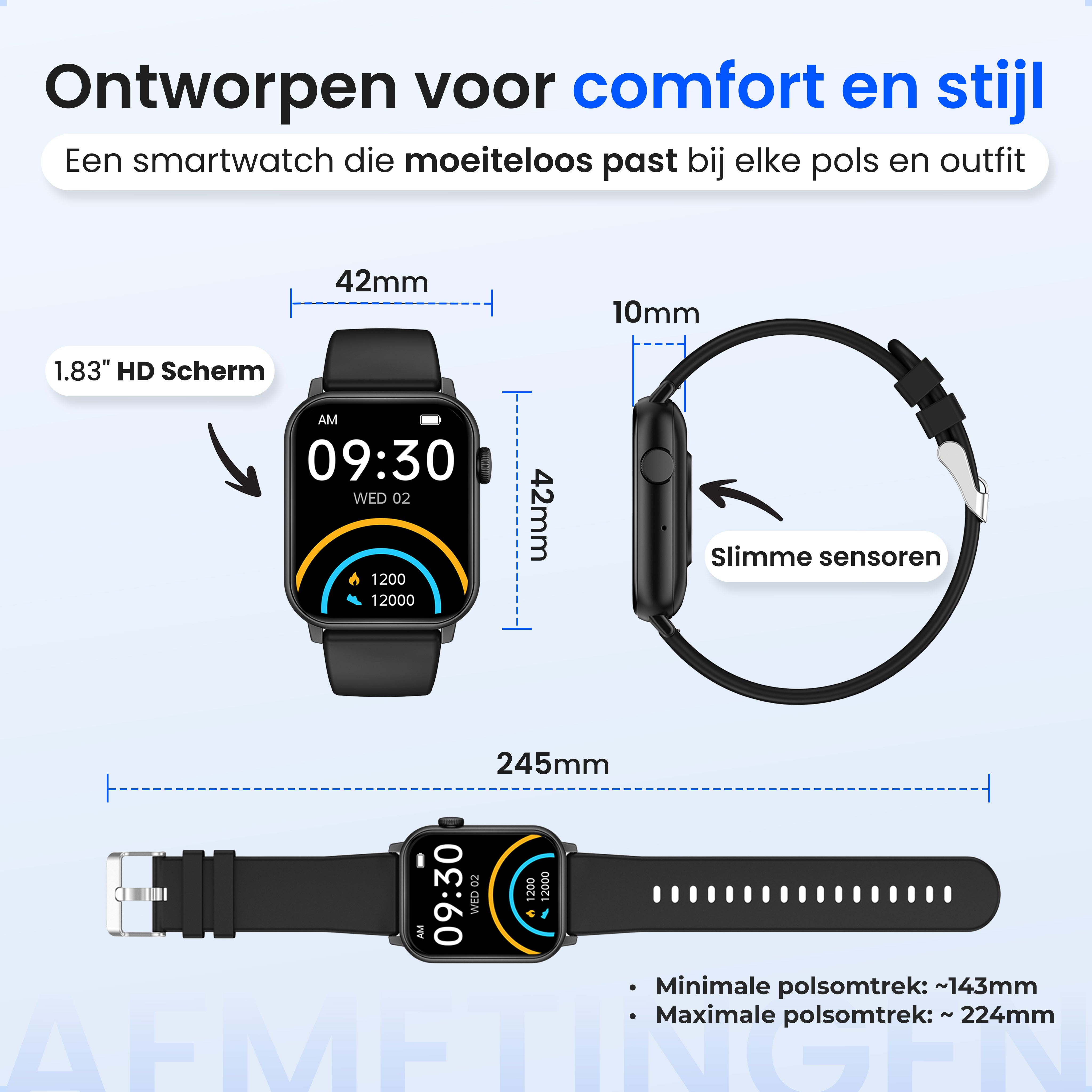 Siltcon Smartwatch Heren & Dames Pro