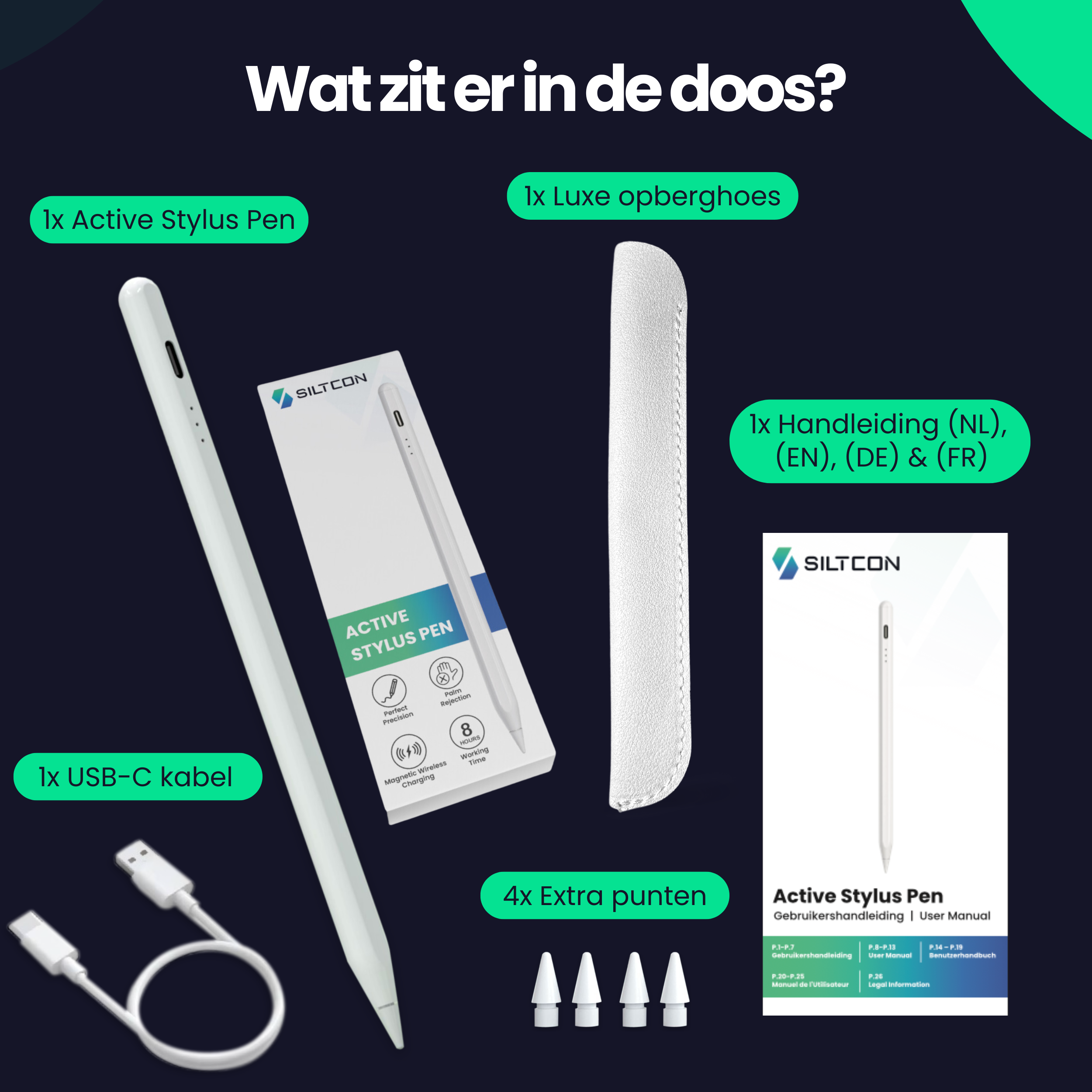 Siltcon Active Stylus Pen iPad – Touchscreen Pen iPad 2018-2025