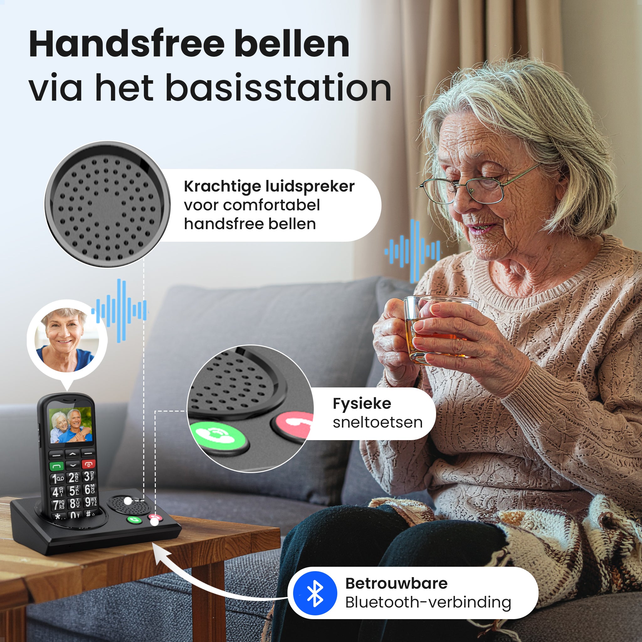 Protectly® Senioren Telefoon - 4G