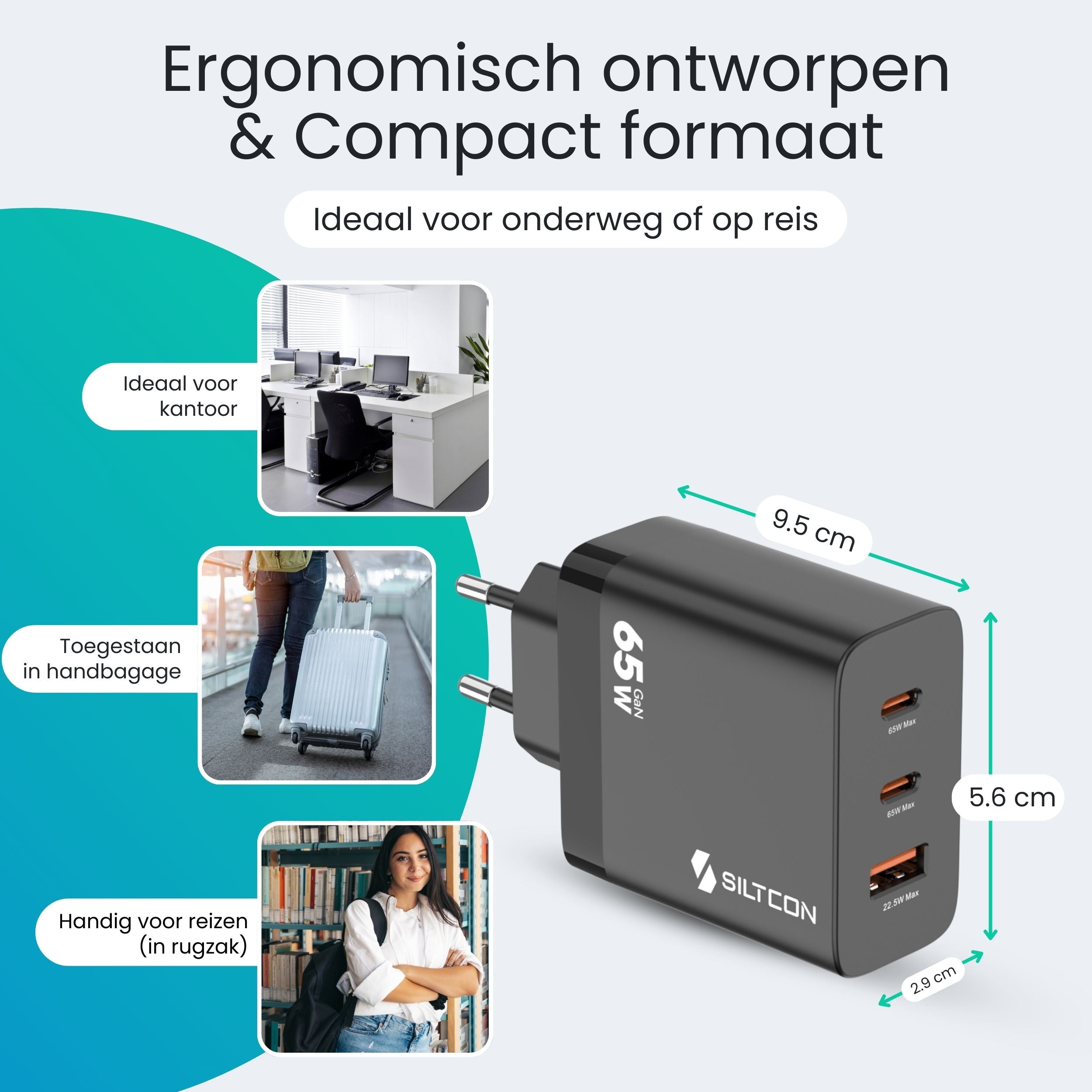 Siltcon – 65W USB-C Snellader