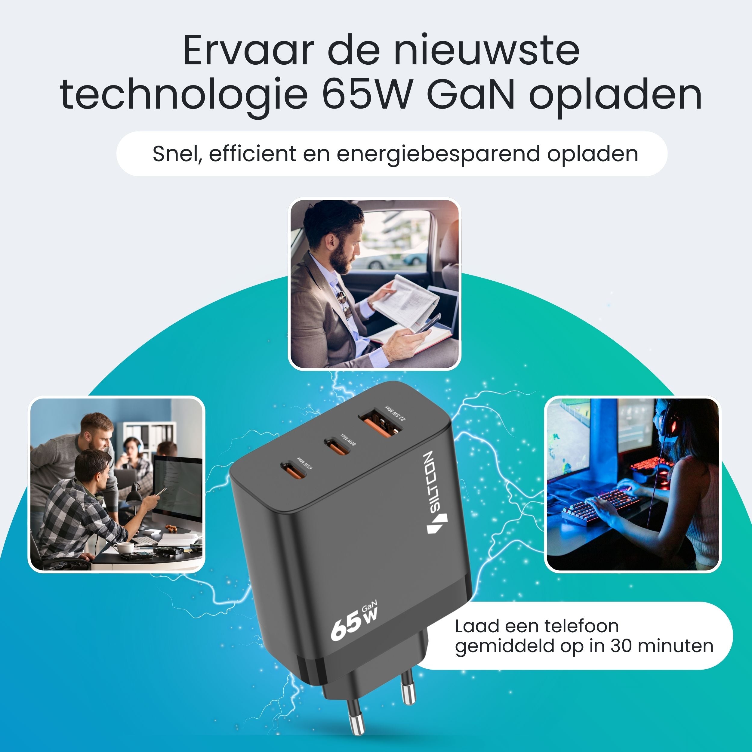Siltcon – 65W USB-C Snellader