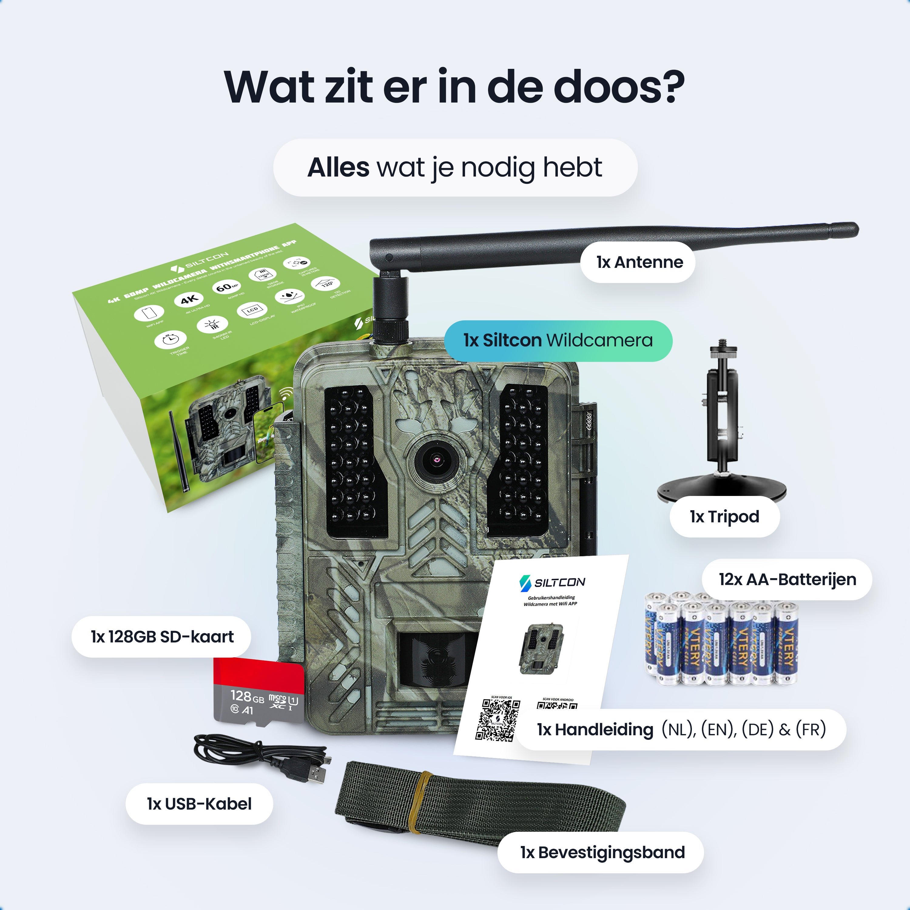 Siltcon Wildcamera Met Nachtzicht en Wifi 128GB - Siltcon