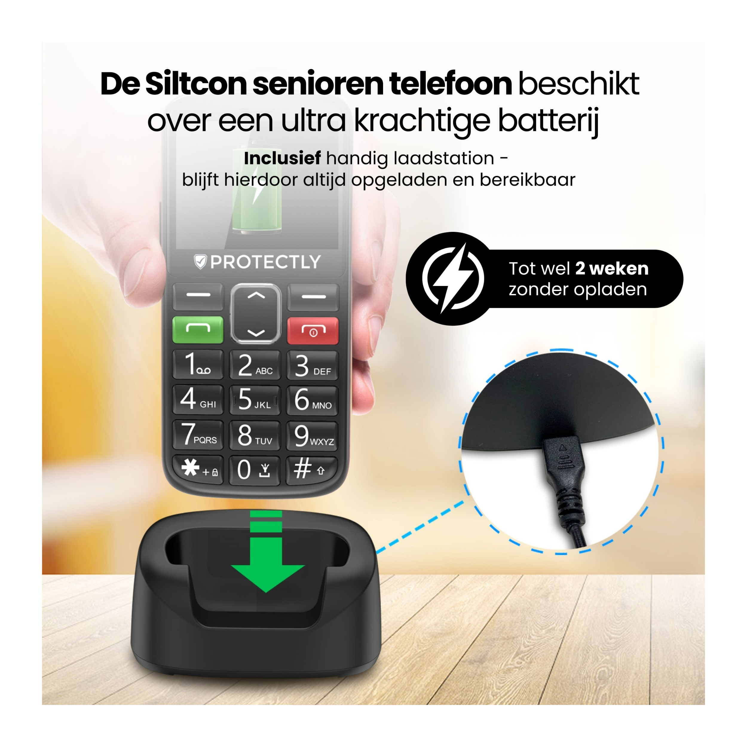 Protectly Senioren Telefoon – SOS knop
