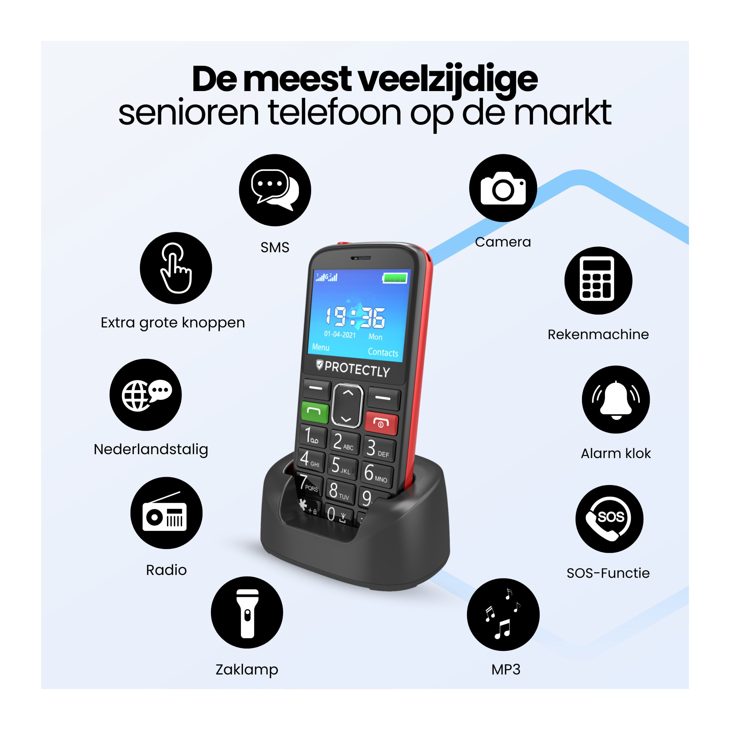 Protectly Senioren Telefoon – SOS knop