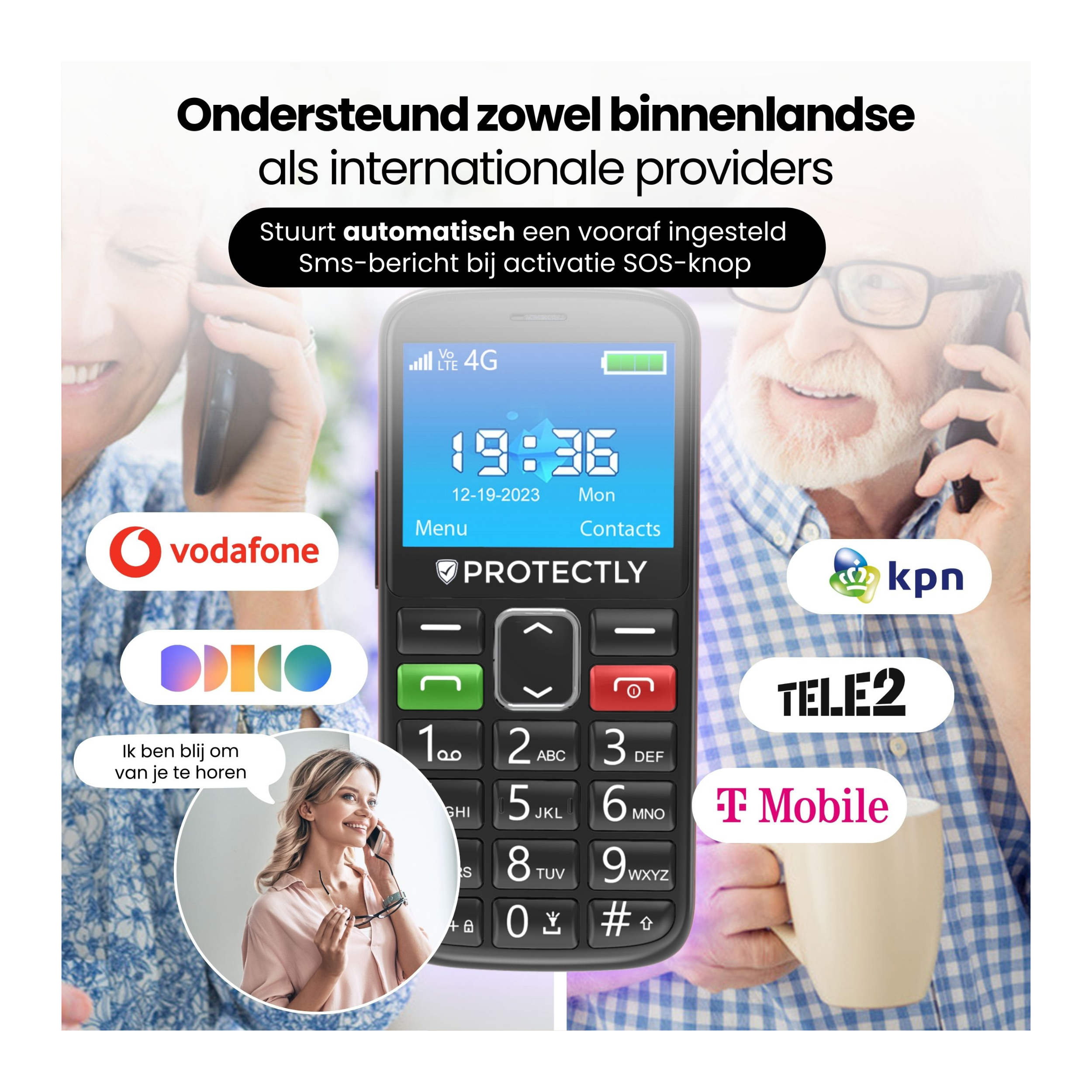 Protectly Senioren Telefoon – SOS knop