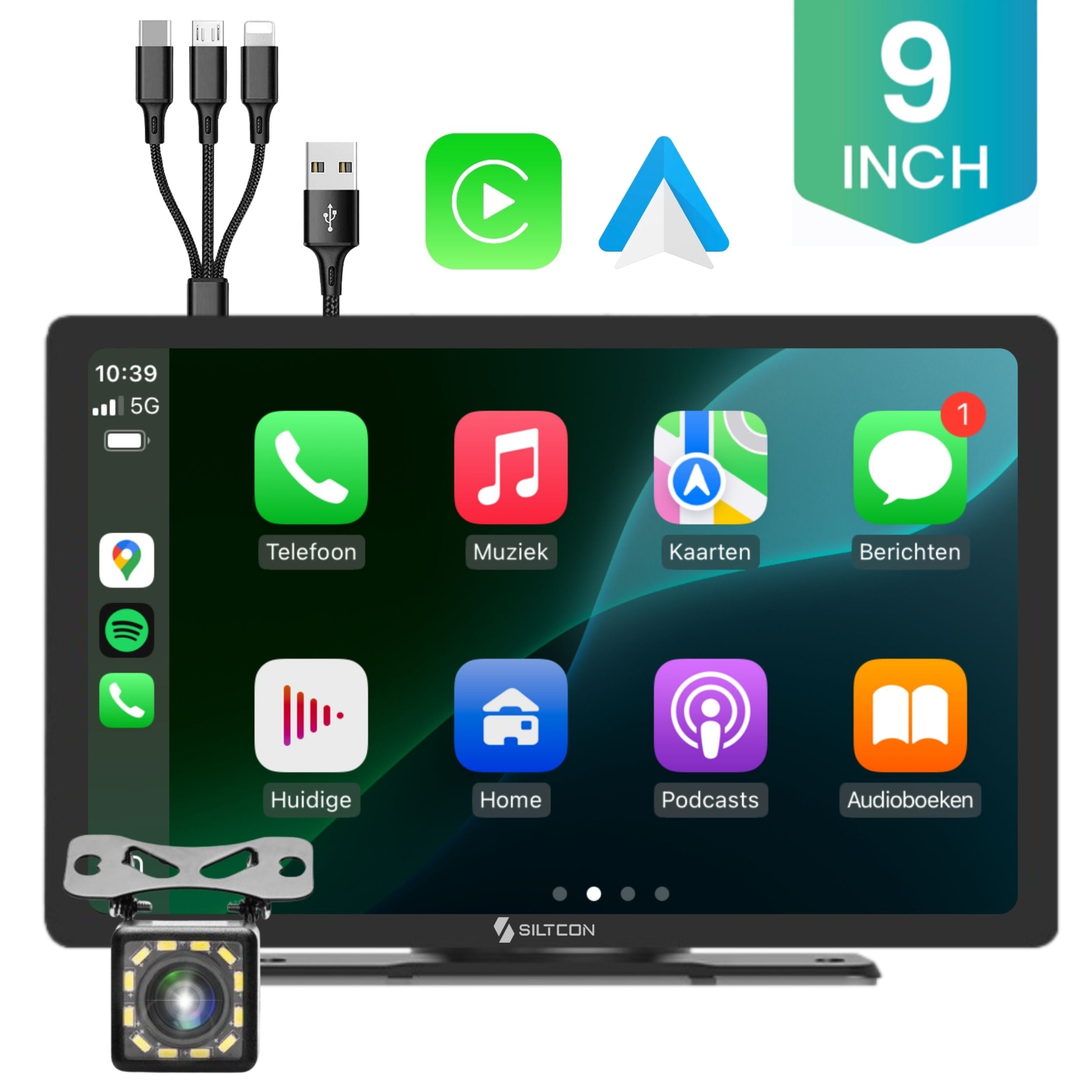 Siltcon® Achteruitrijcamera 10 Meter Geschikt voor Siltcon Carplay Scherm – Voor Camper, Vrachtwagen & Bus