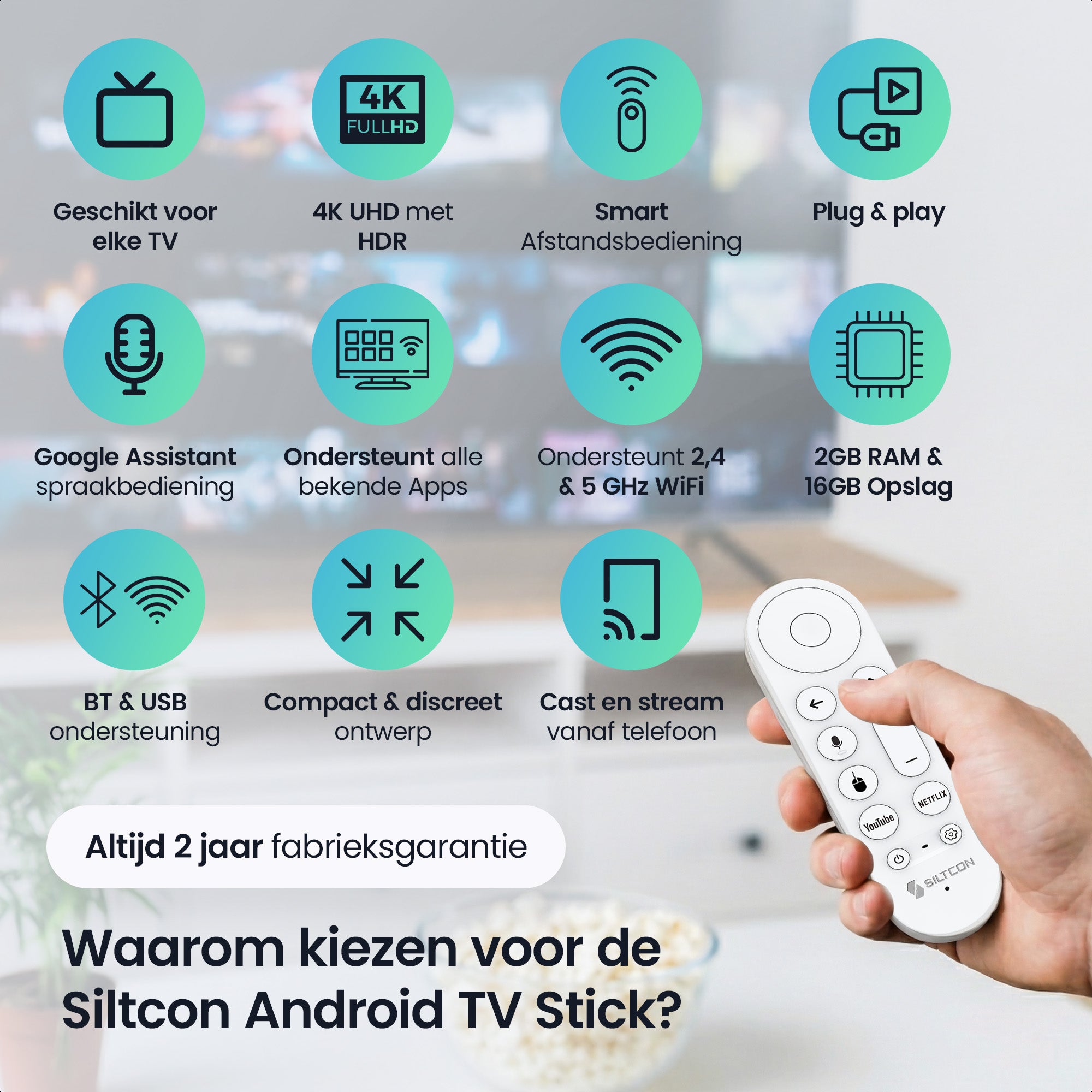 Siltcon® Android TV Box 4K HDR – Streaming Box