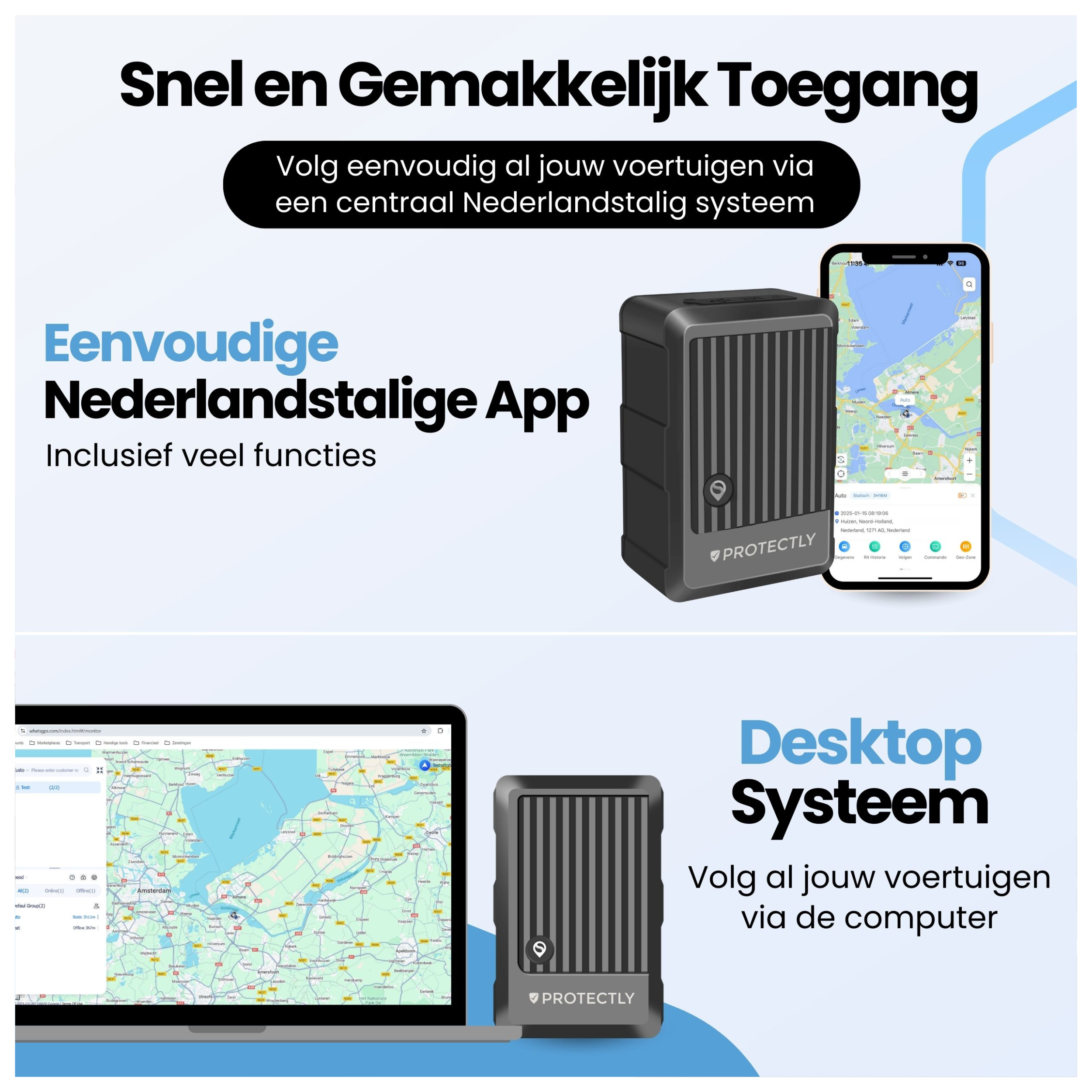 Protectly GPS Tracker Zonder Abonnement