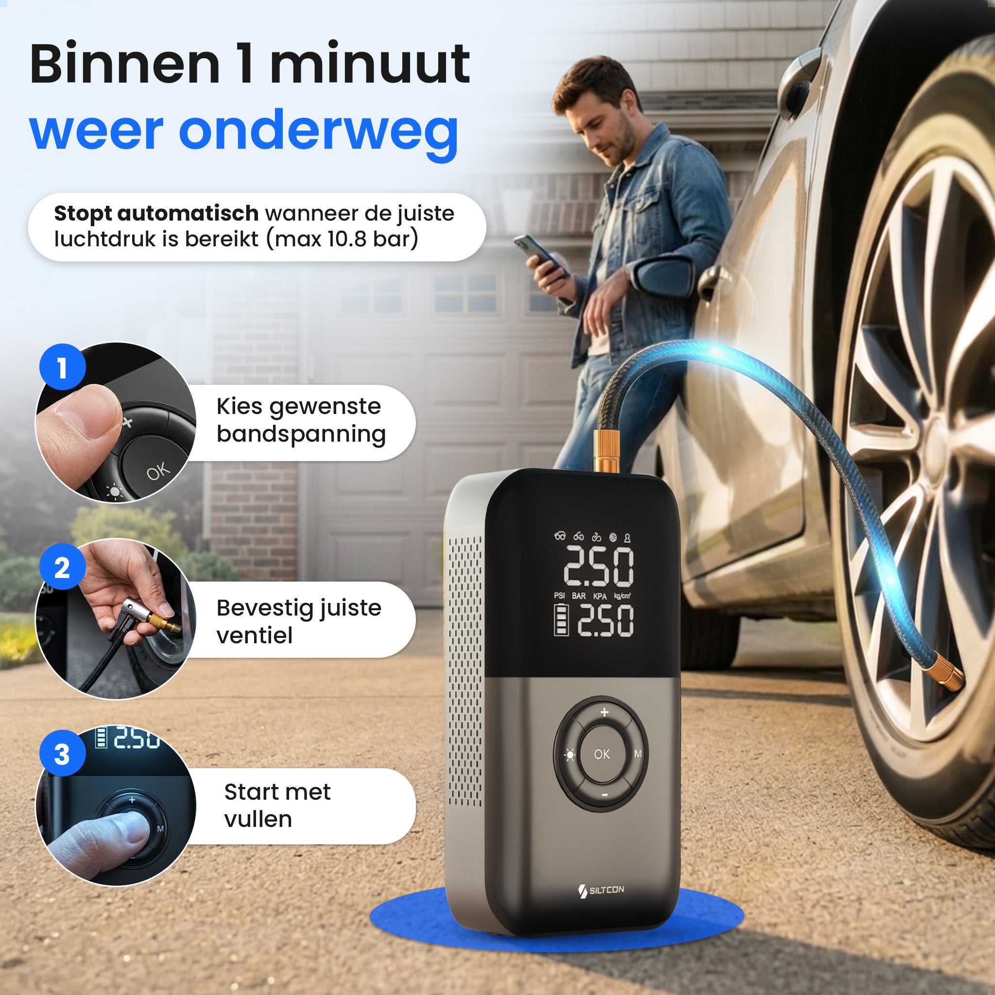Siltcon® Elektrische Luchtcompressor