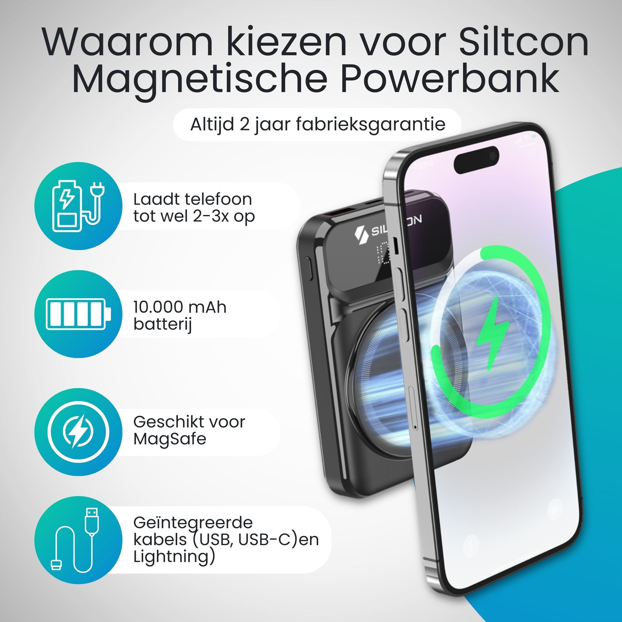 Magnetische Powerbank 10000 mAh