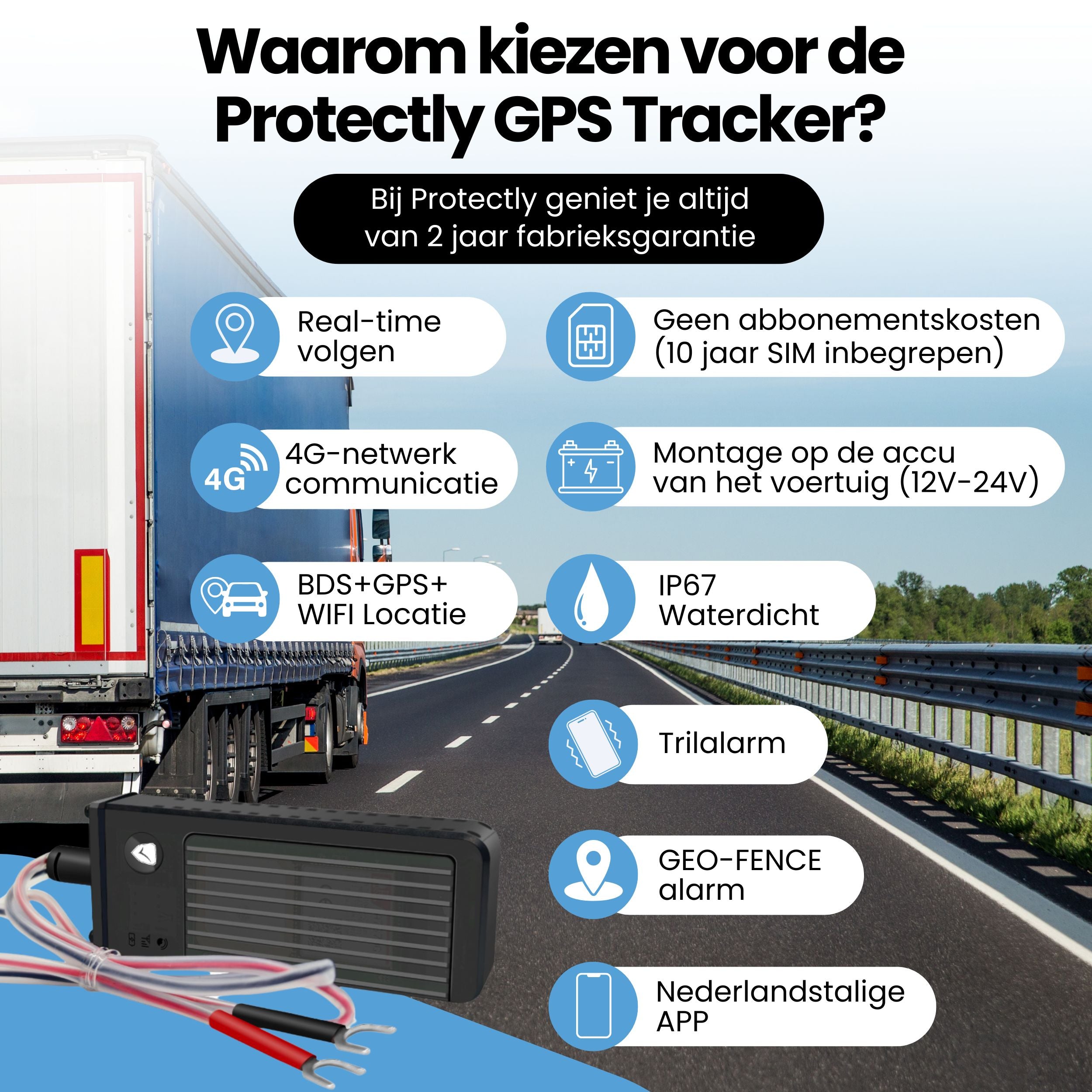 Protectly – GPS Tracker 12V – 24V