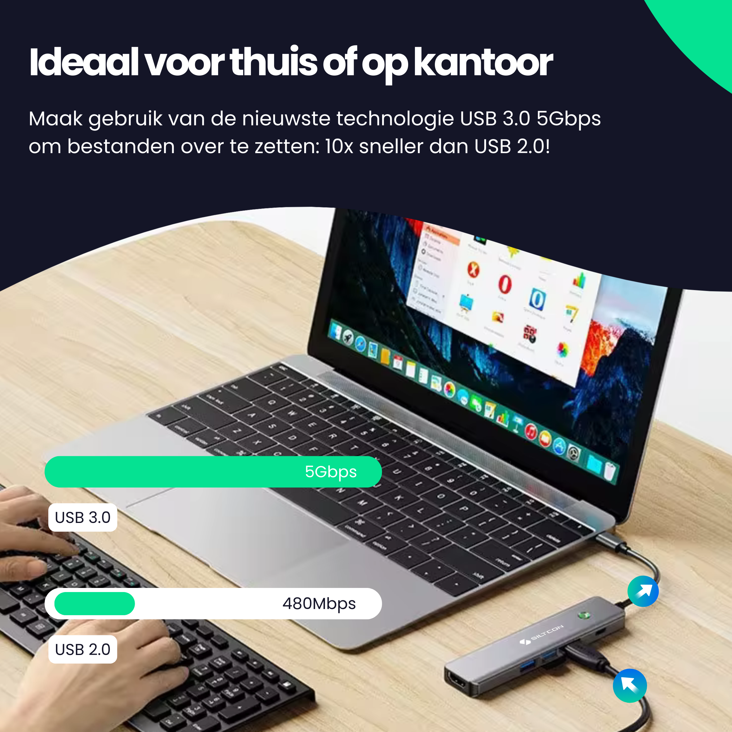 Siltcon 6-in-1 USB-C Hub - Siltcon