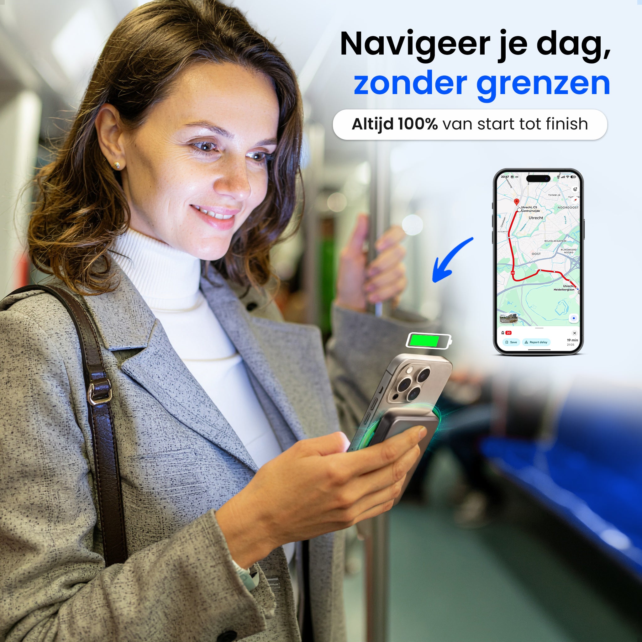 Siltcon® Draadloze Powerbank 10000 mAh