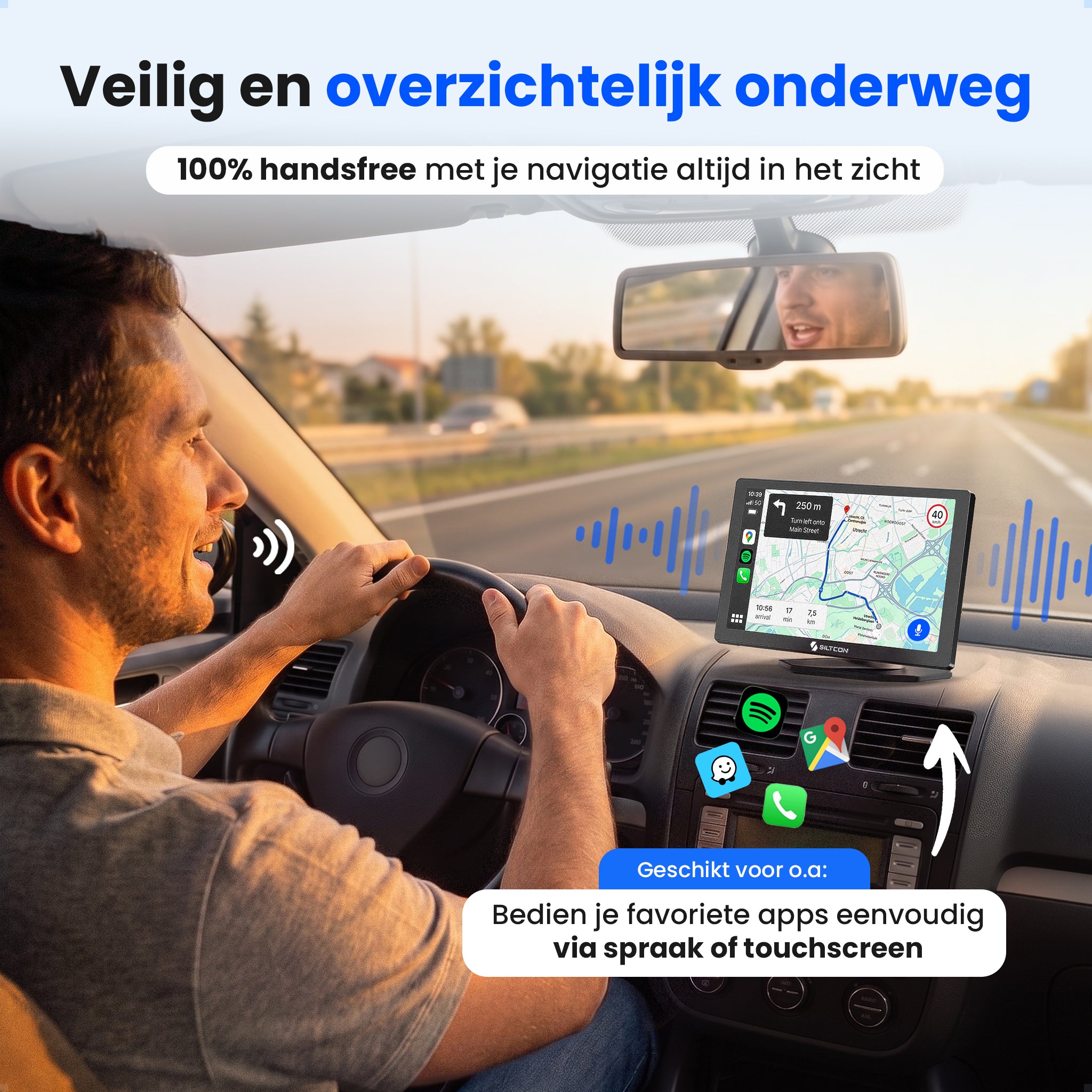 Siltcon® Geschikt voor Carplay Scherm 9 Inch