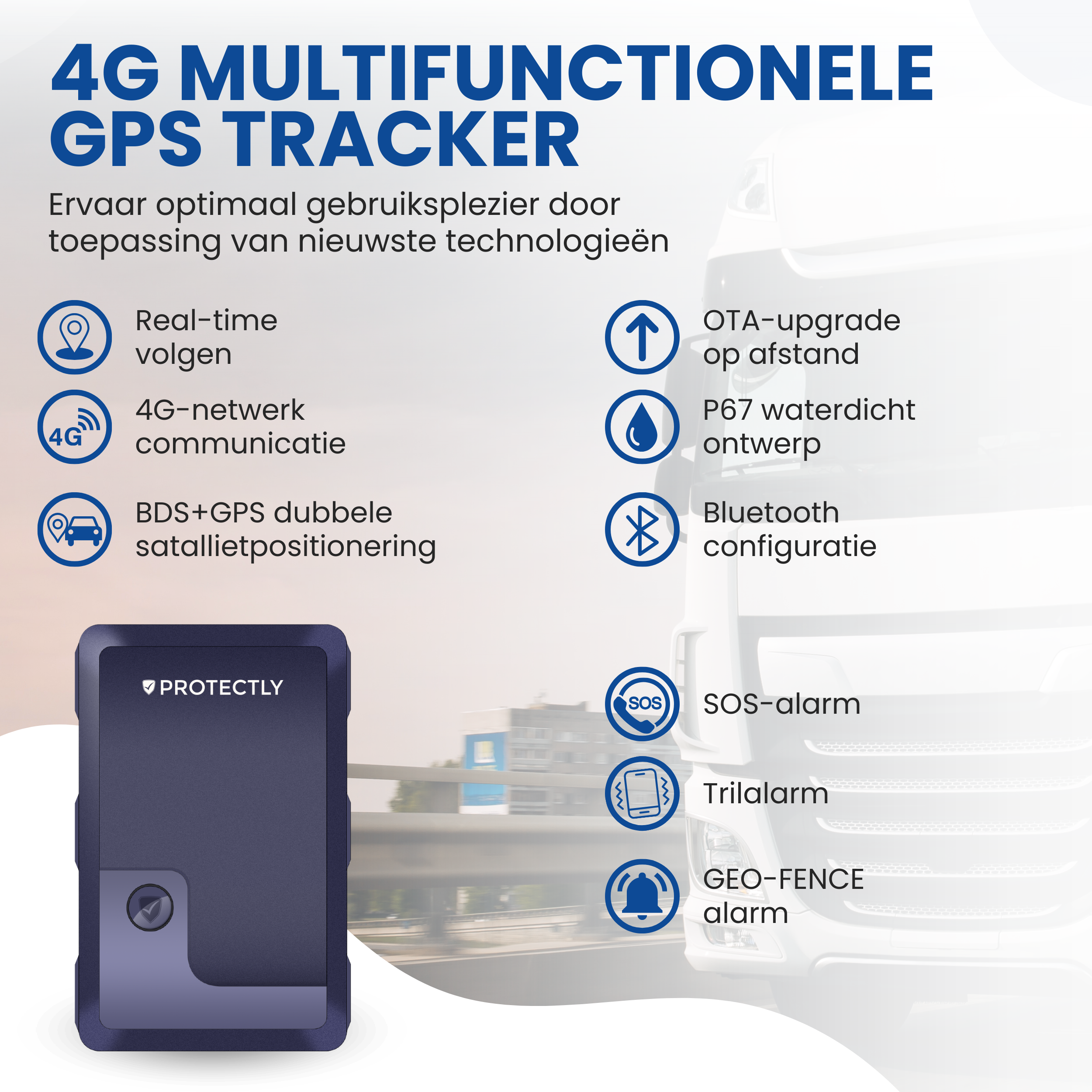 Protectly GPS Tracker Zonder Abonnement - 4G