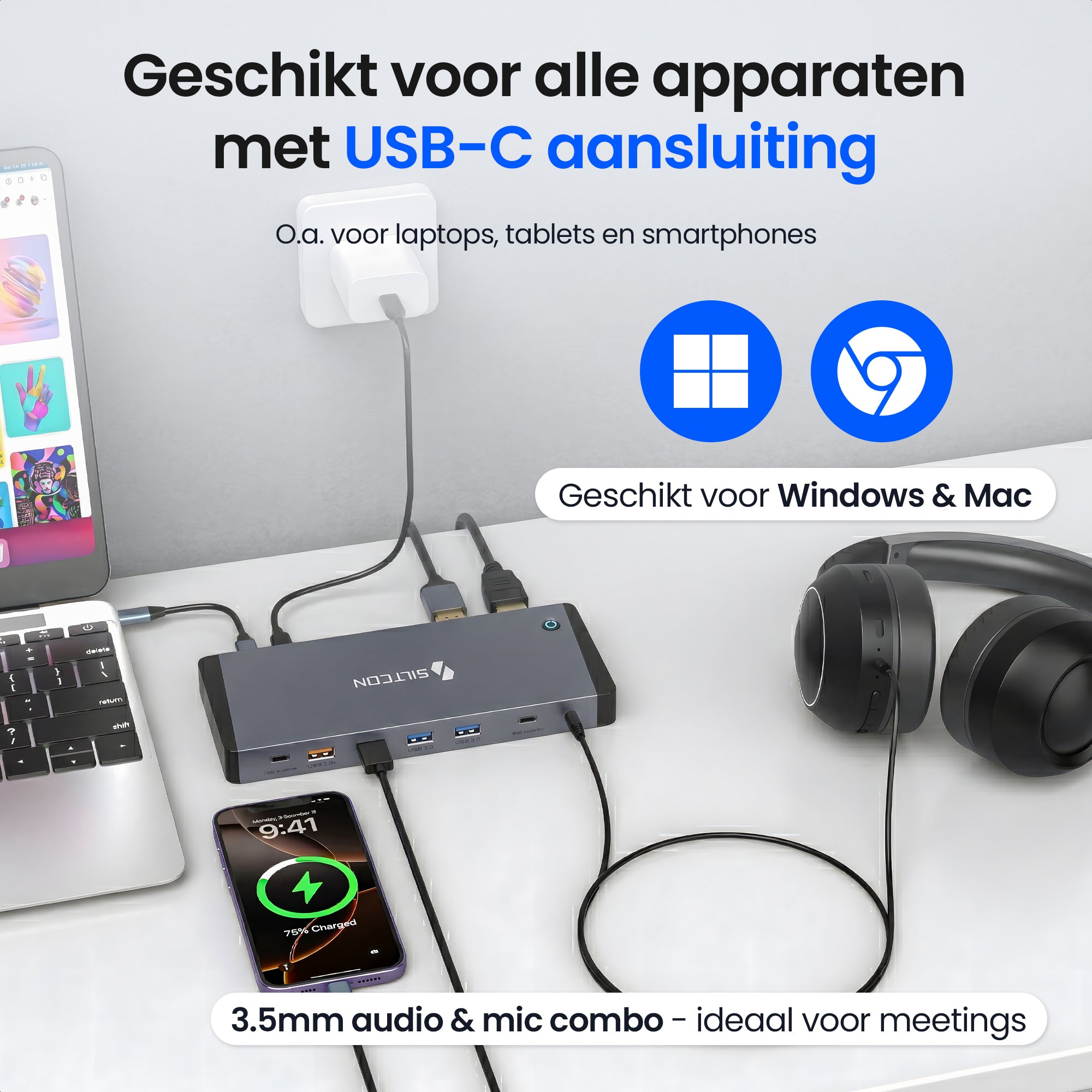 Siltcon® 14 in 1 - Docking Station Laptop