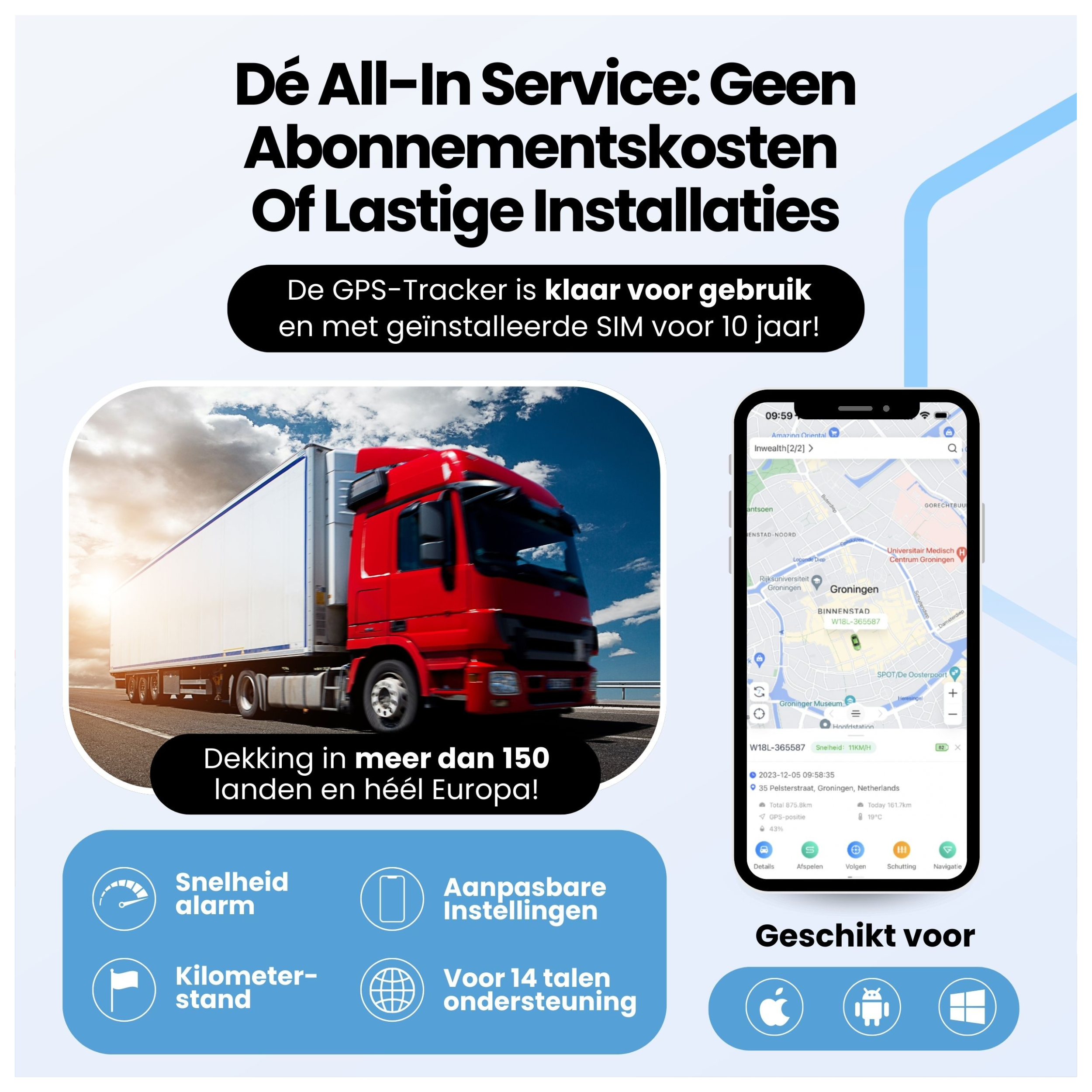 Protectly GPS Tracker Zonder Abonnement