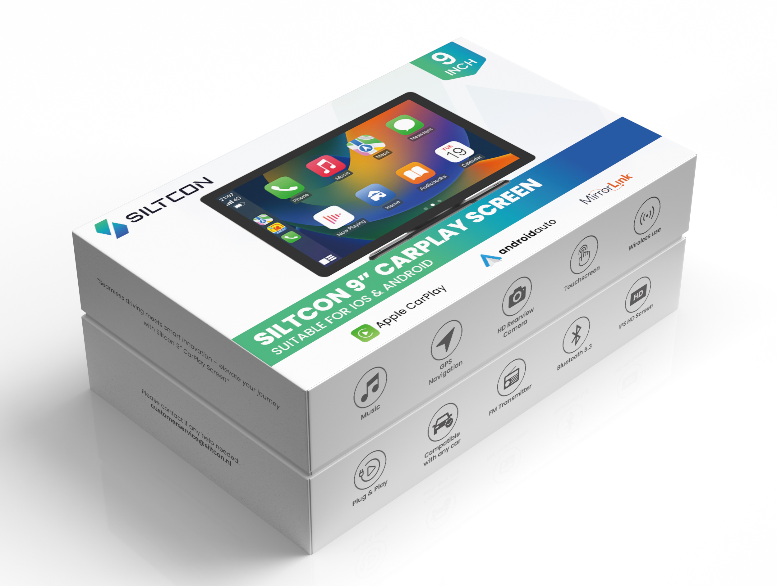 Siltcon® Achteruitrijcamera 10 Meter Geschikt voor Siltcon Carplay Scherm – Voor Camper, Vrachtwagen & Bus