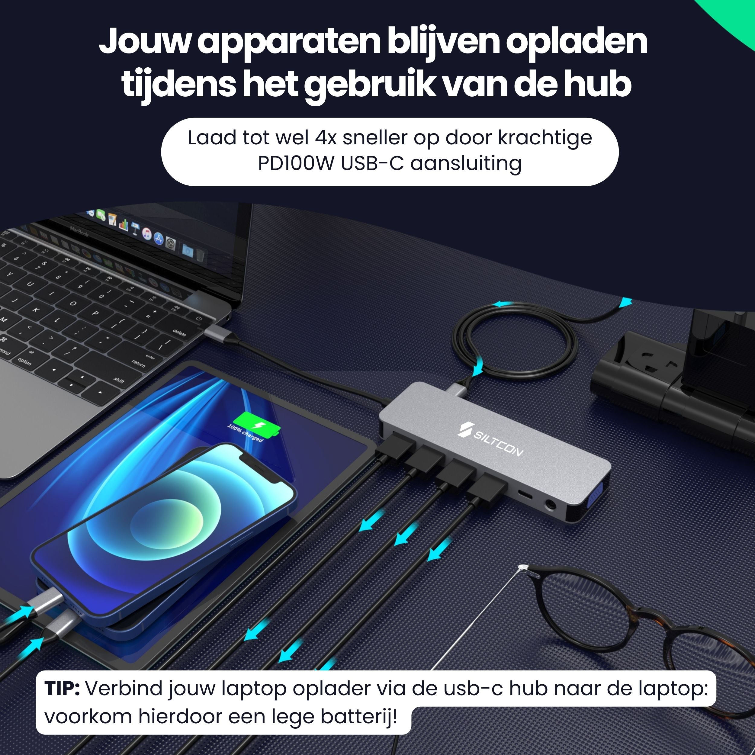 Siltcon 13-in-1 USB-C Hub – HDMI 4K