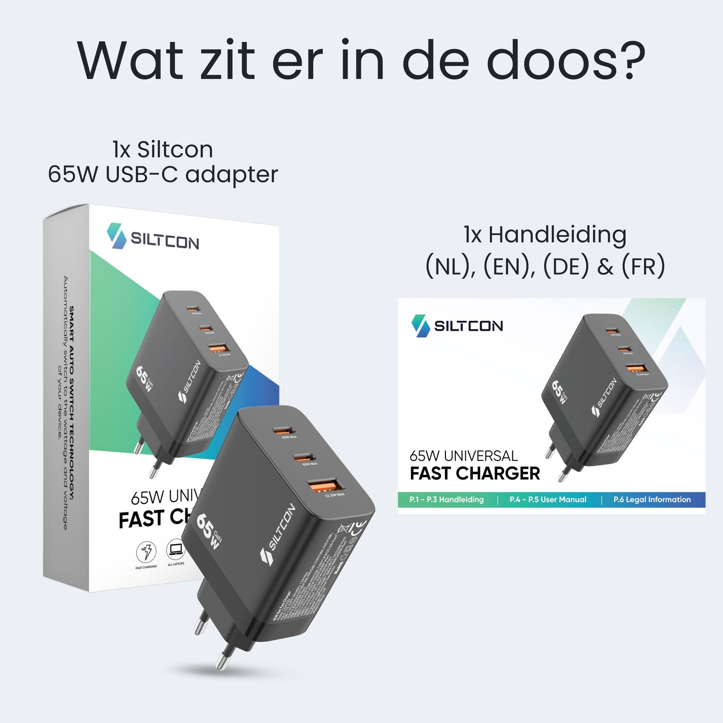 Siltcon – 65W USB-C Snellader