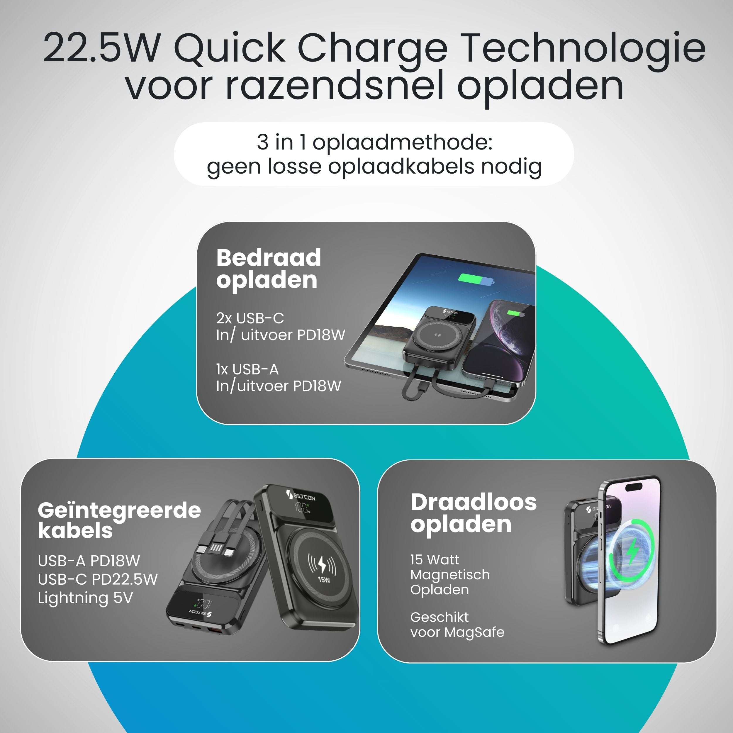 Magnetische Powerbank 10000 mAh