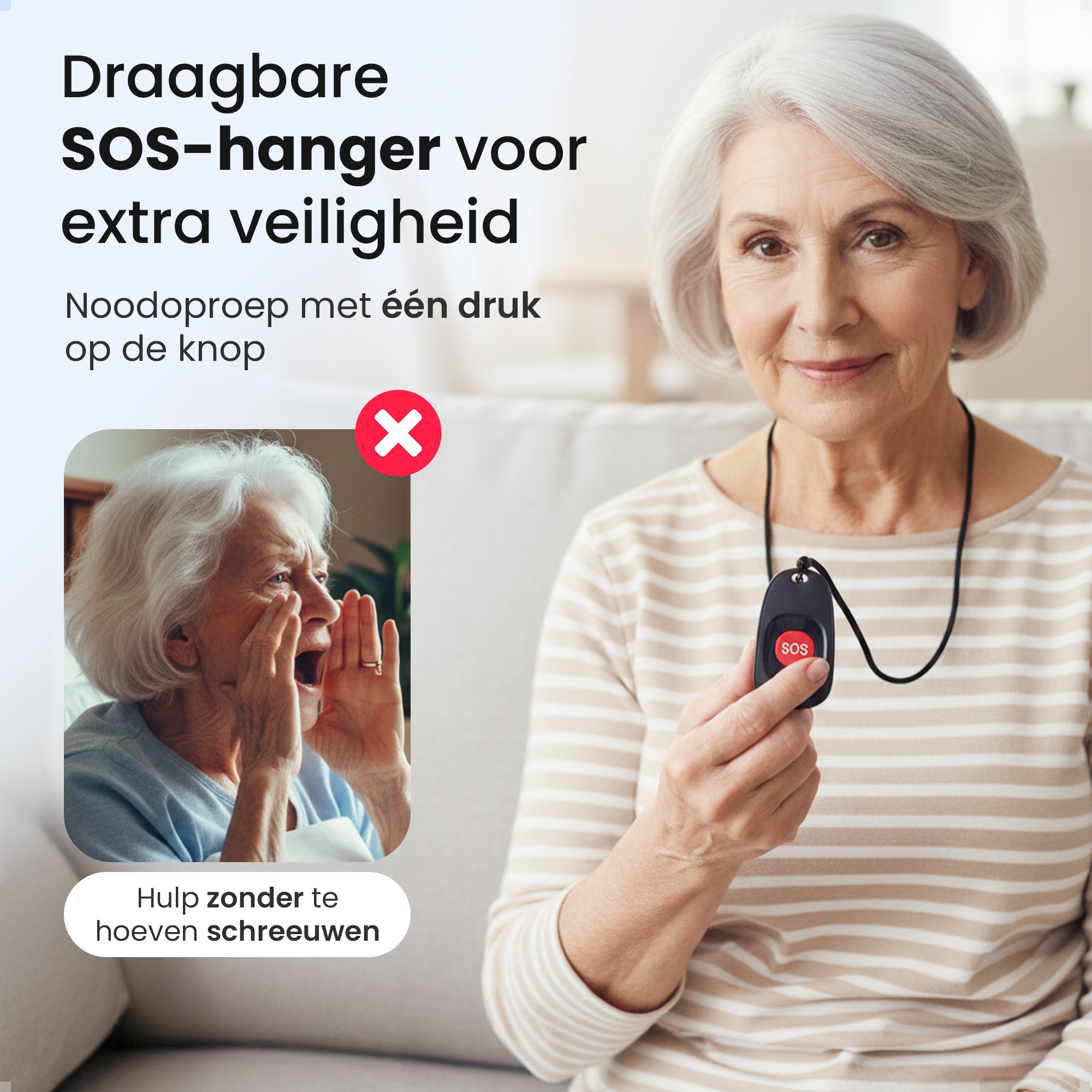 Protectly Senioren Telefoon - SOS-Noodknop en SOS-Hanger