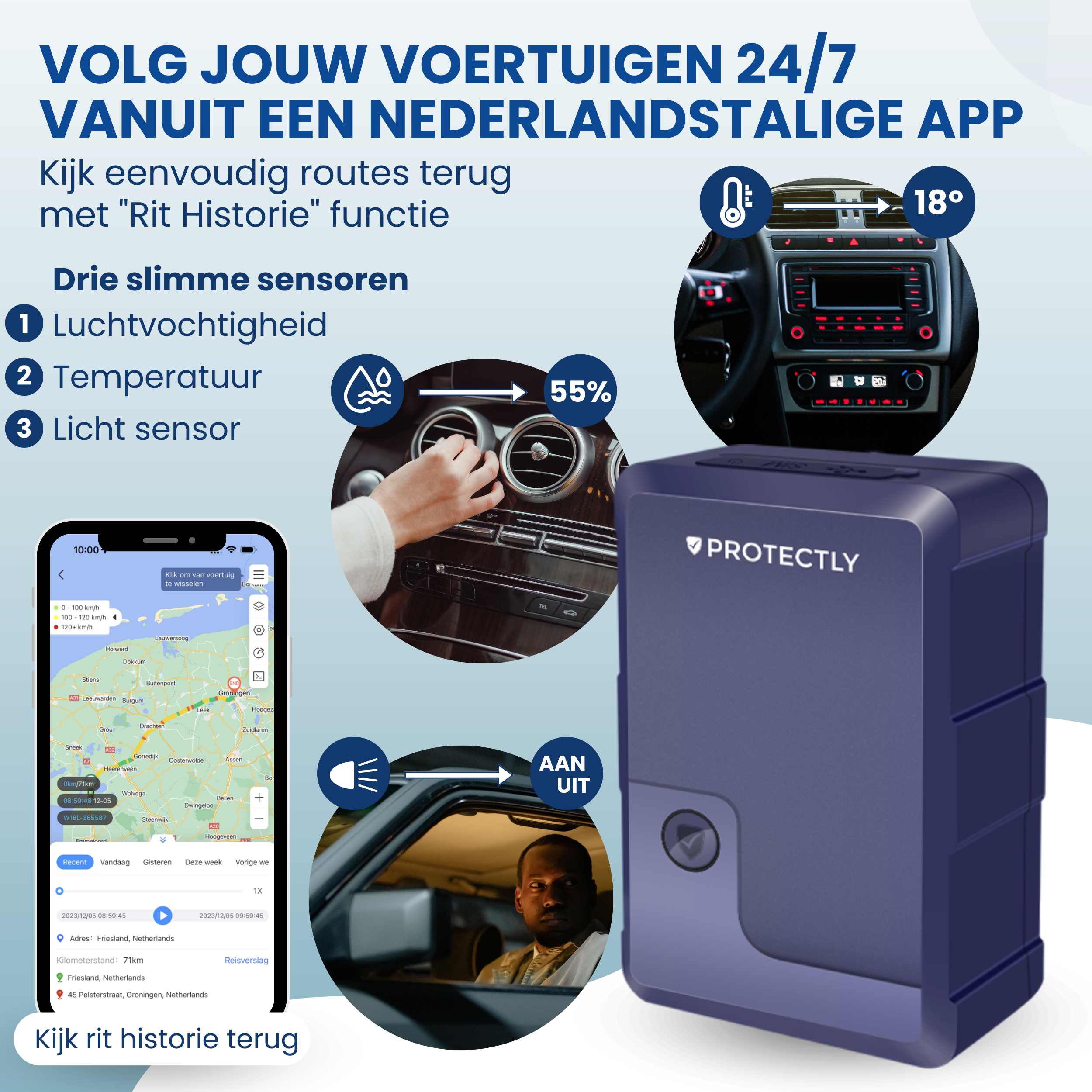 Protectly GPS Tracker Zonder Abonnement - 4G