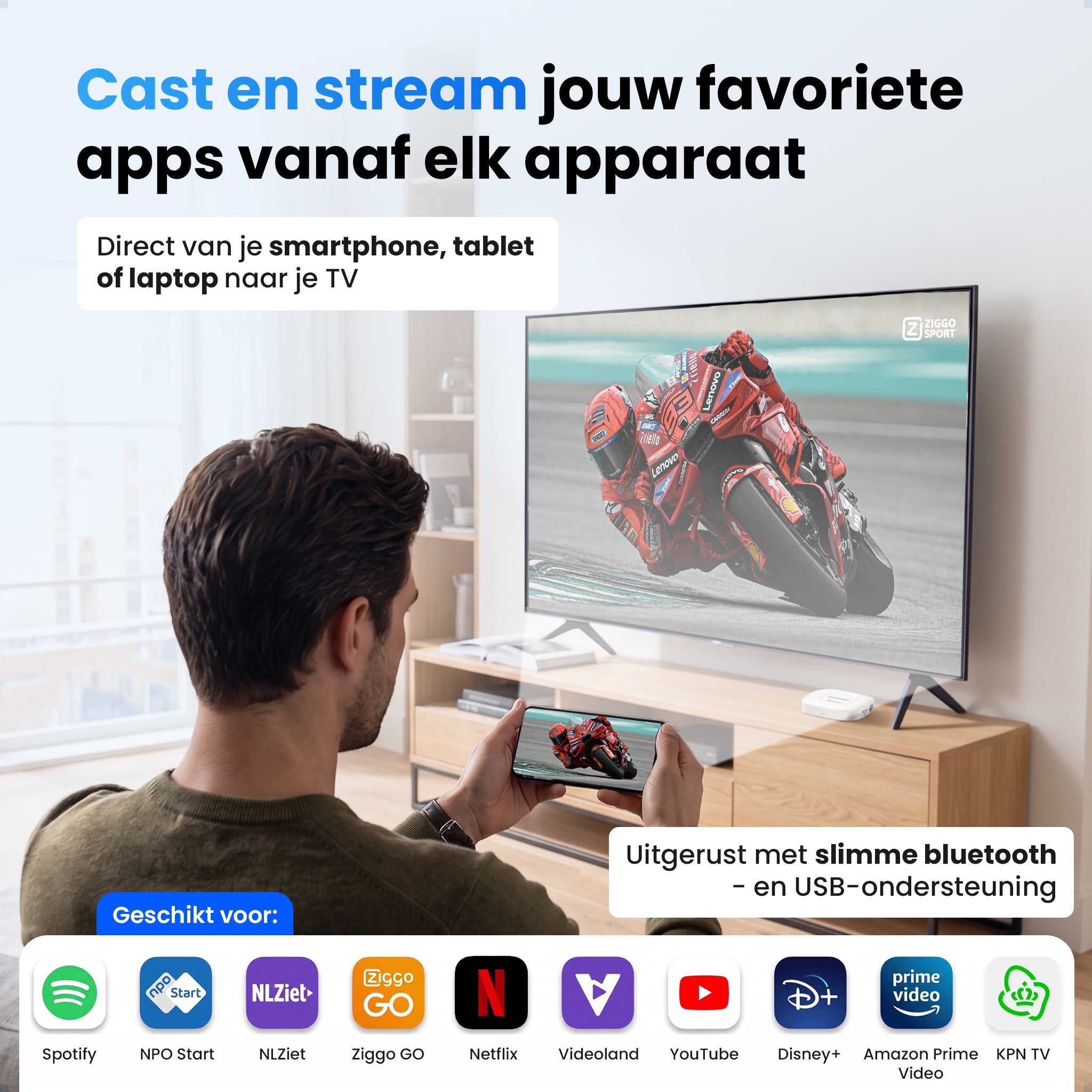 Siltcon® Android TV Box 4K & 8K HDR - Wit