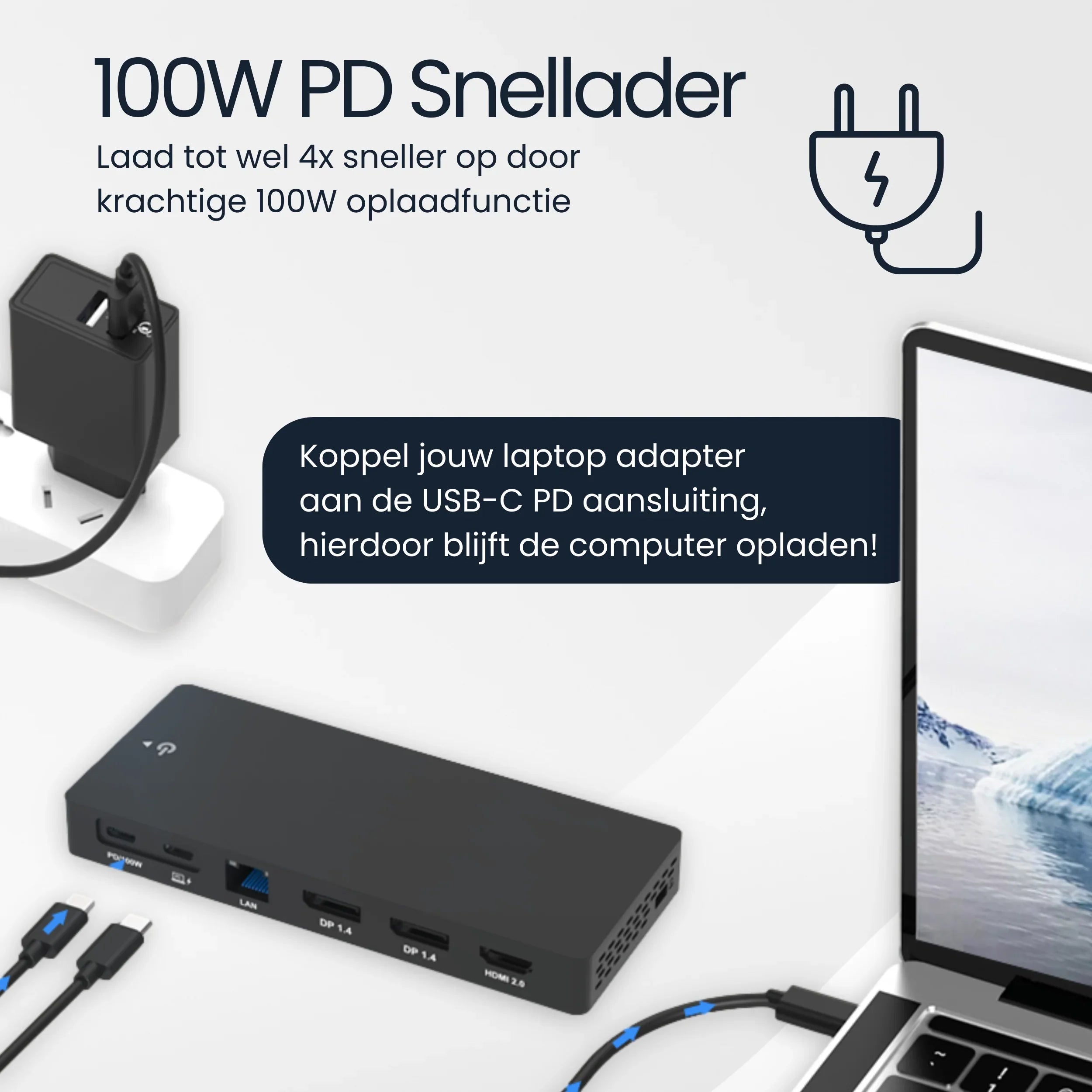 Siltcon USB C Hub 13 in 1 Triple Display - Siltcon