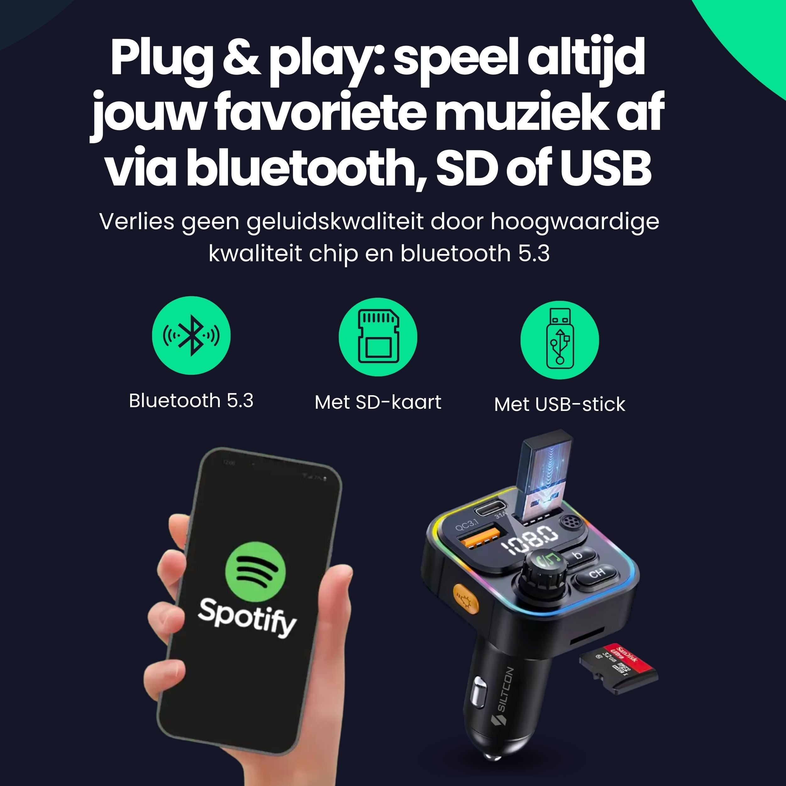 Siltcon Bluetooth FM Transmitter