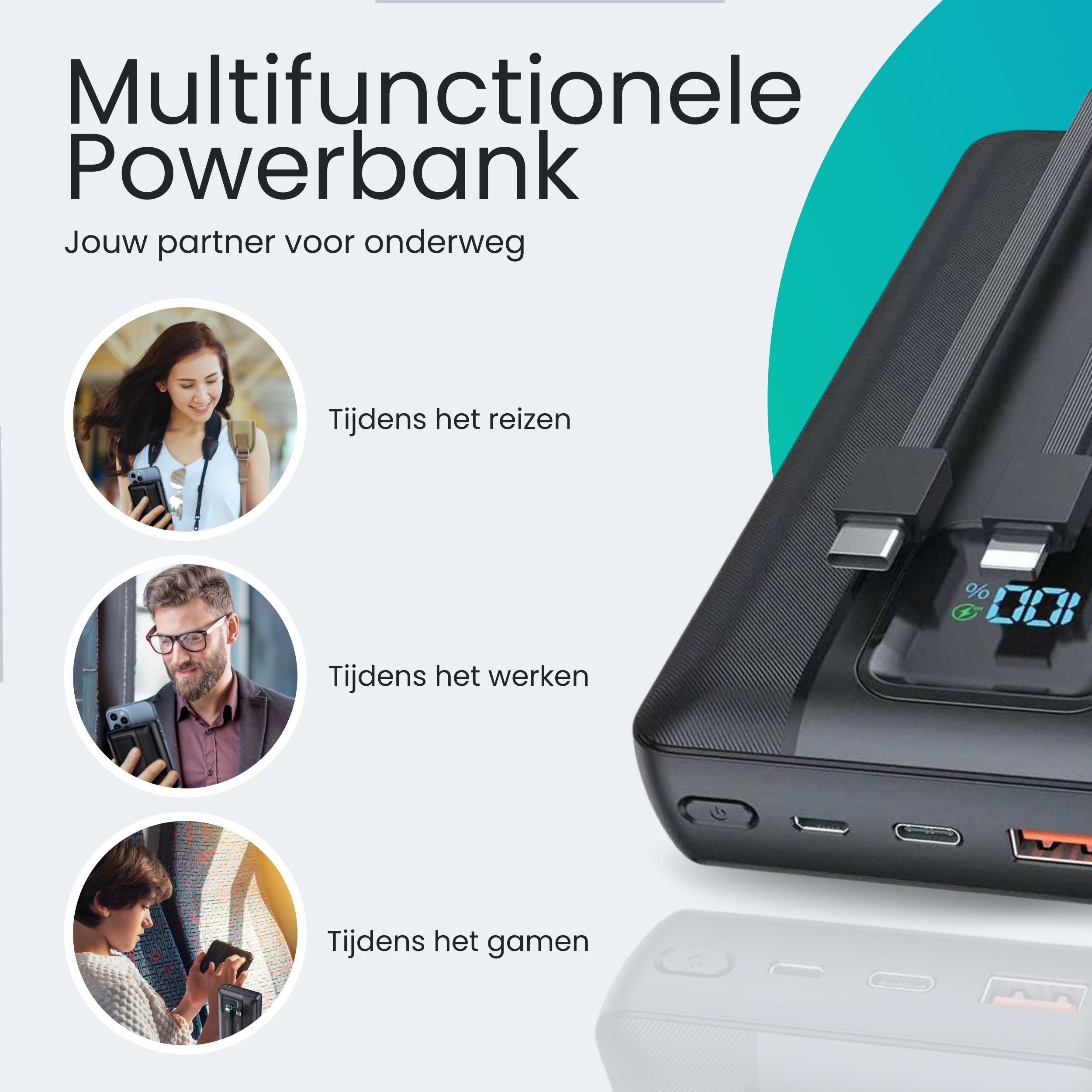 Siltcon Powerbank 30000mAh 22.5W - Snellader