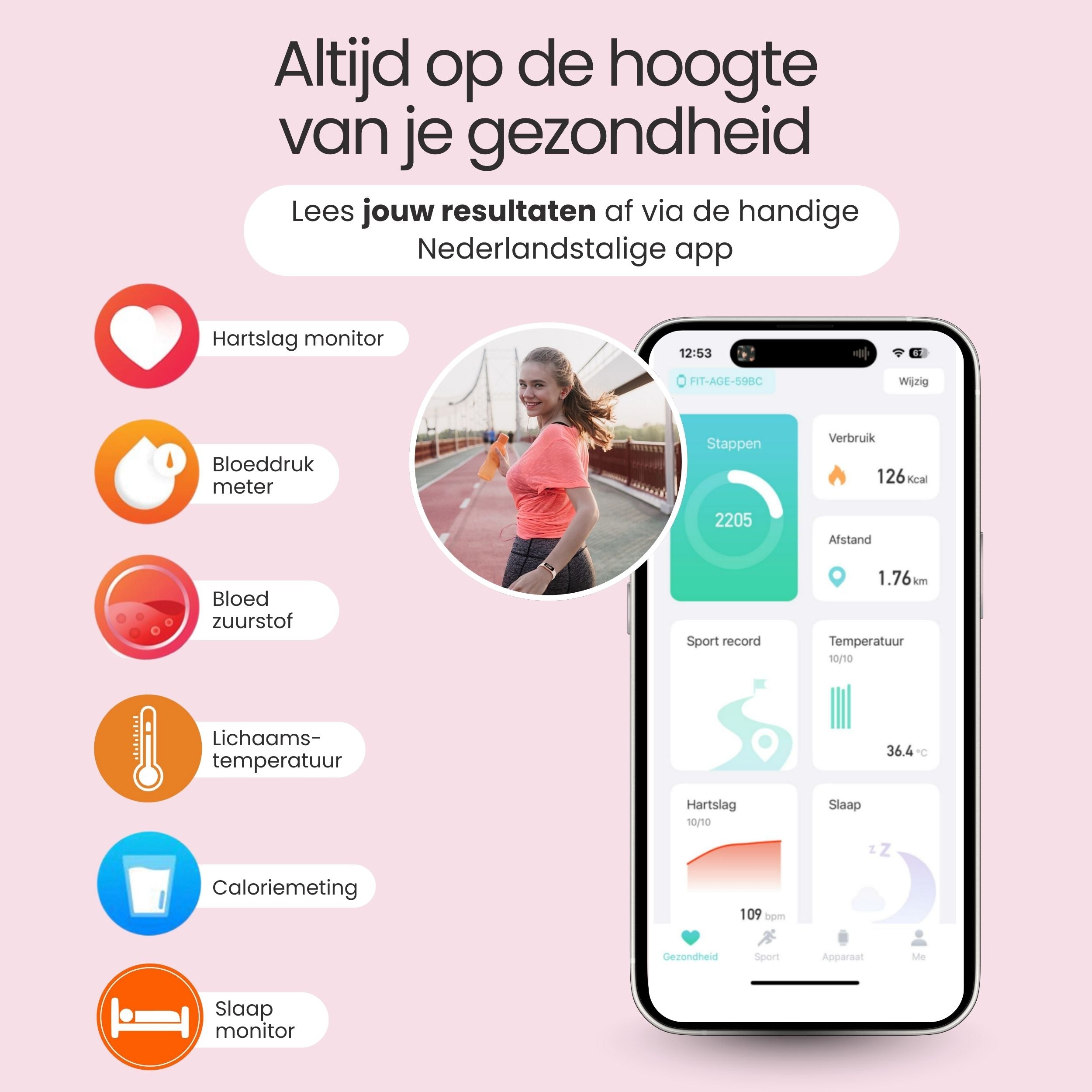 Siltcon® Vitéa Activity Tracker – Stappenteller Horloge