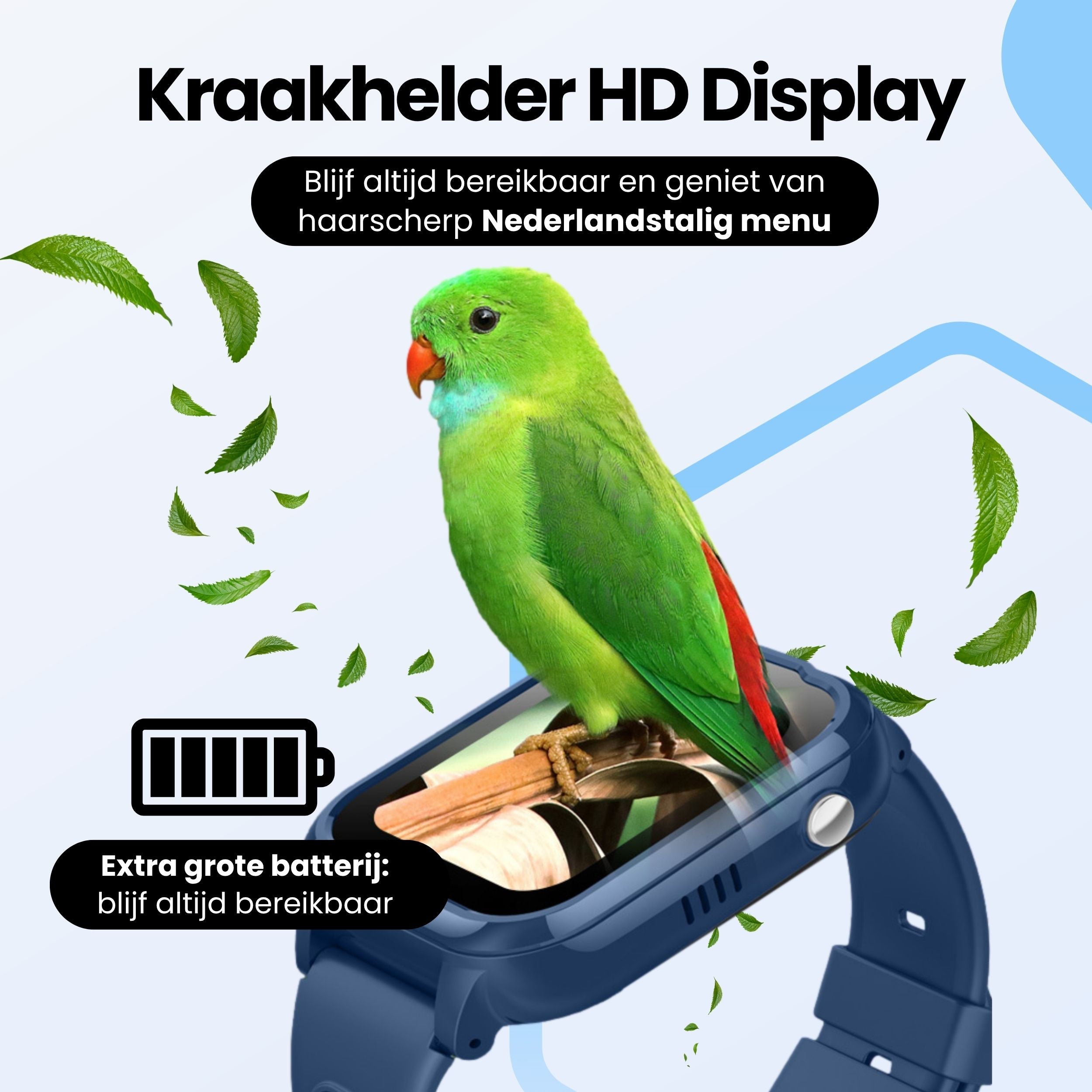 Protectly Kids Smartwatch – GPS horloge kinderen – Smartwatch kind met bellen - Blauw