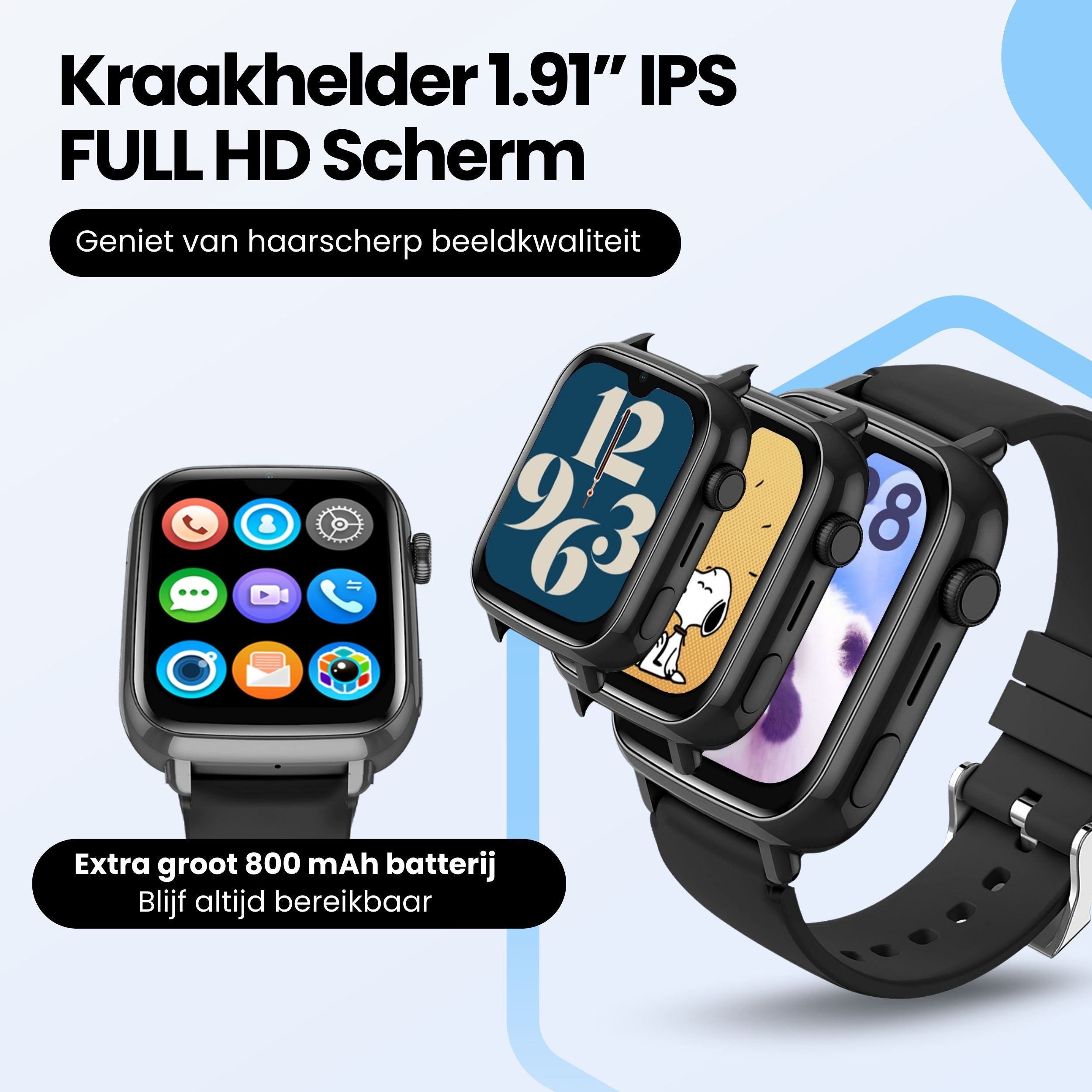 Protectly Kinder GPS Horloge – Smartwatch kind met bellen – GPS & SOS