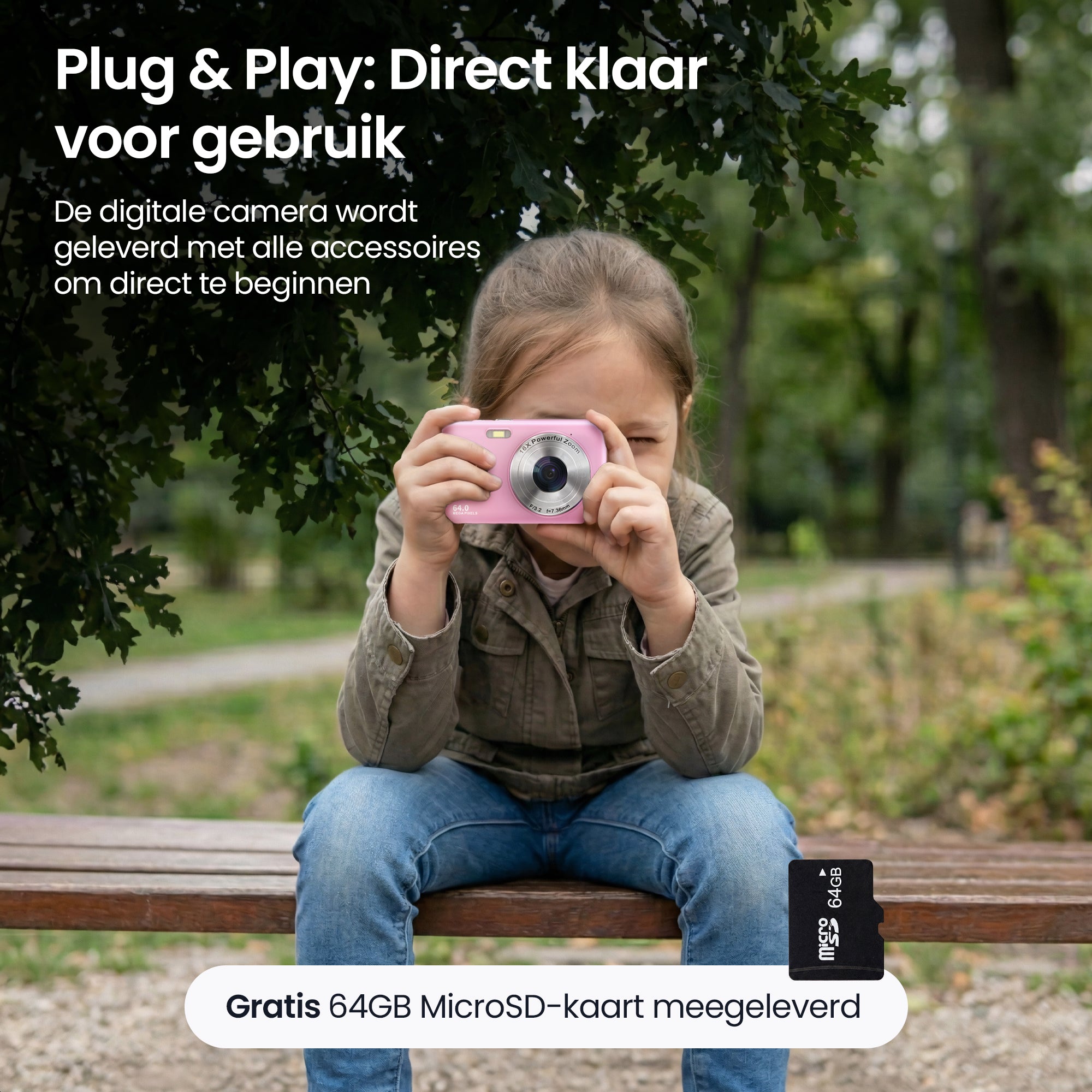 Siltcon® Digital Camera - Full HD - 64 MP - Pink