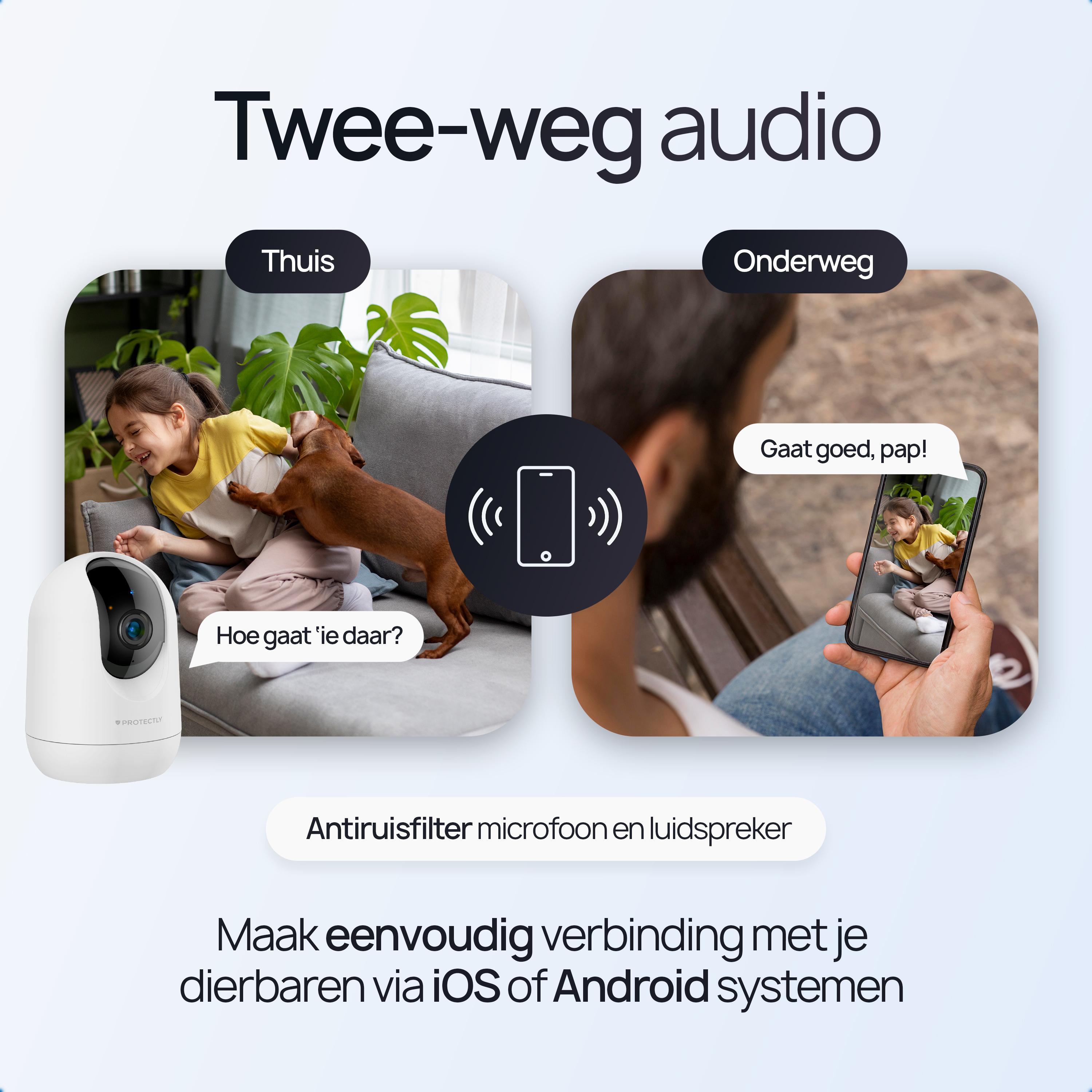 Protectly® Sicherheitskamera innen 2K - Haustierkamera