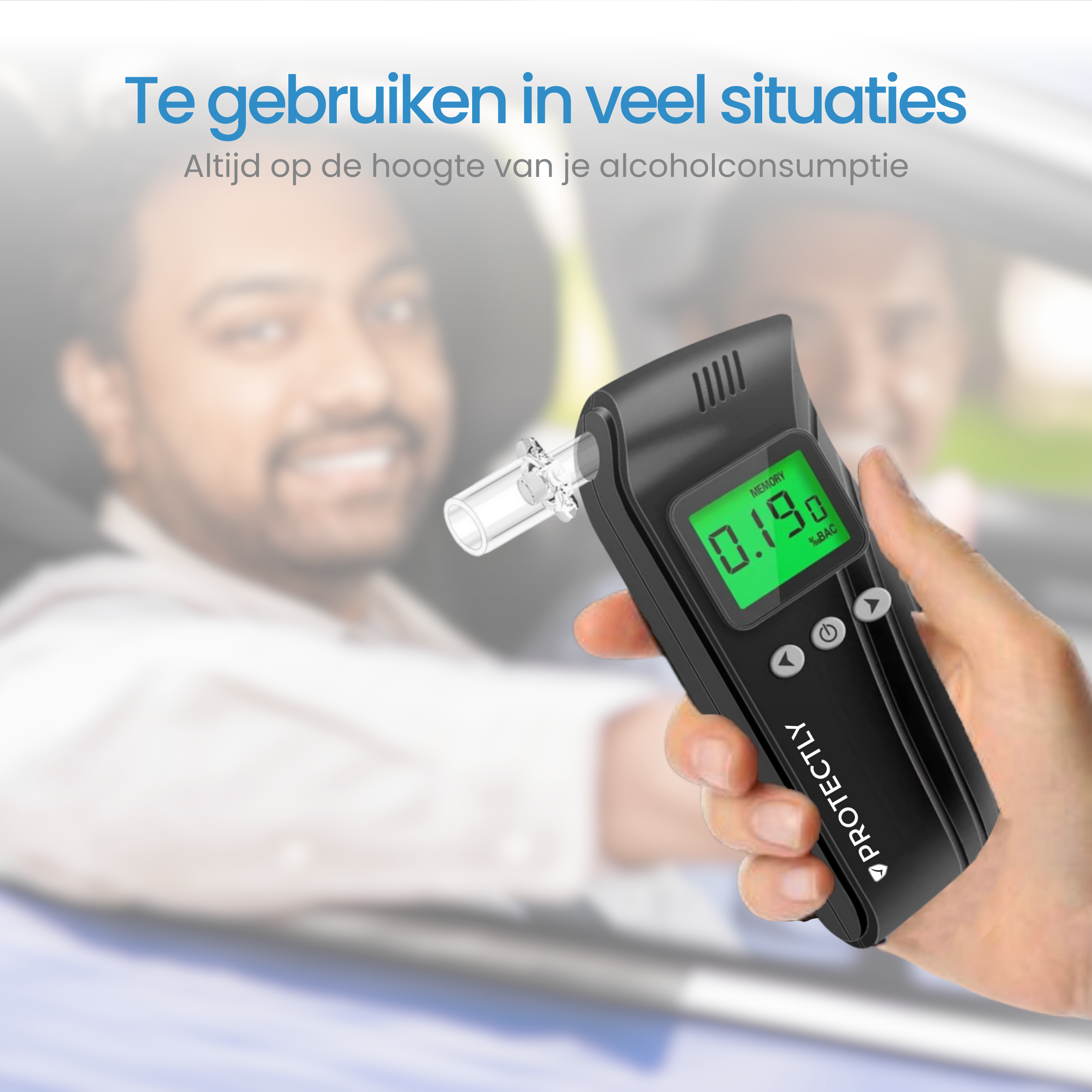 Protectly Digitale Alcoholtester 1.0 20 extra mondstukjes - Siltcon