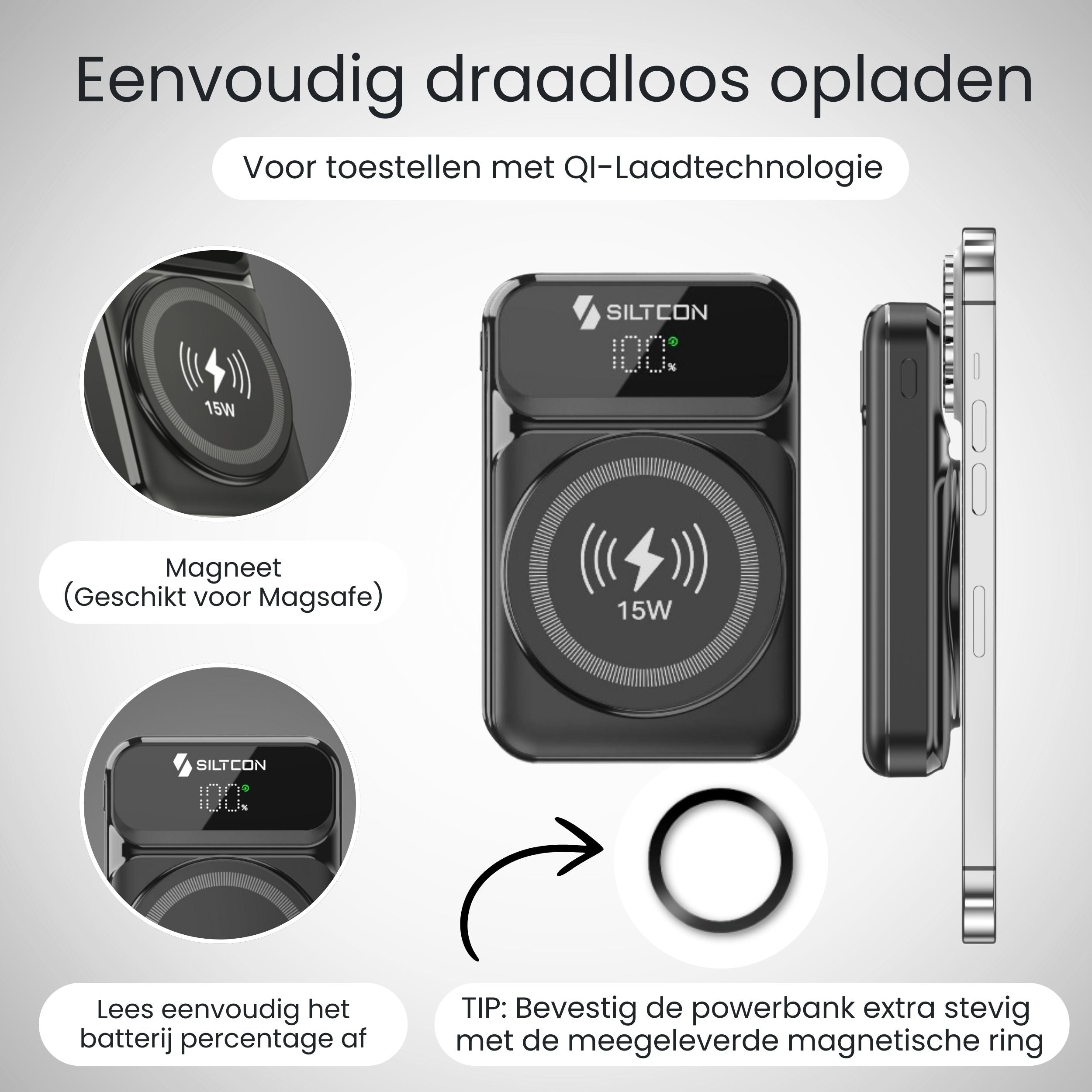 Magnetische Powerbank 10000 mAh
