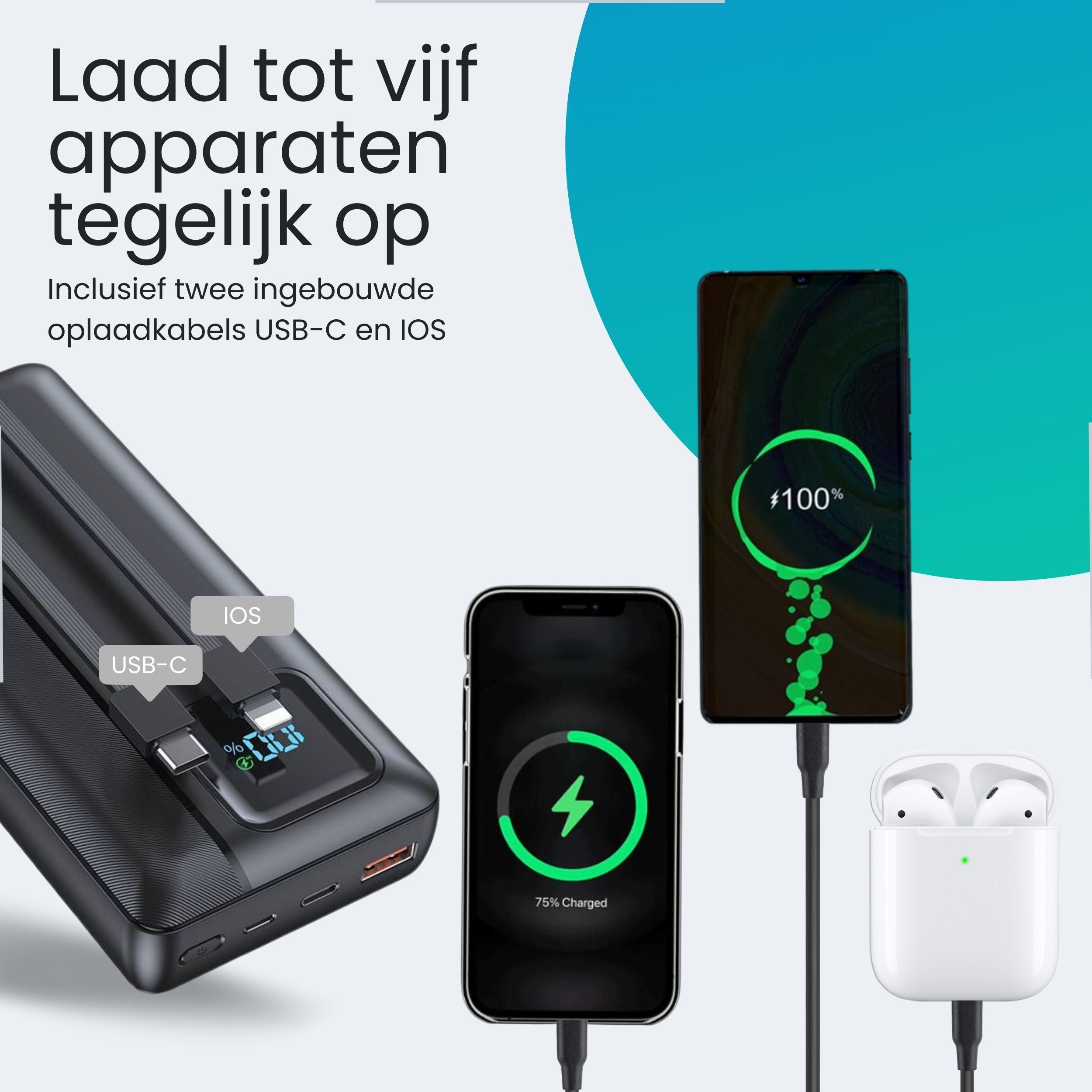 Siltcon Powerbank 30000mAh 22.5W - Snellader