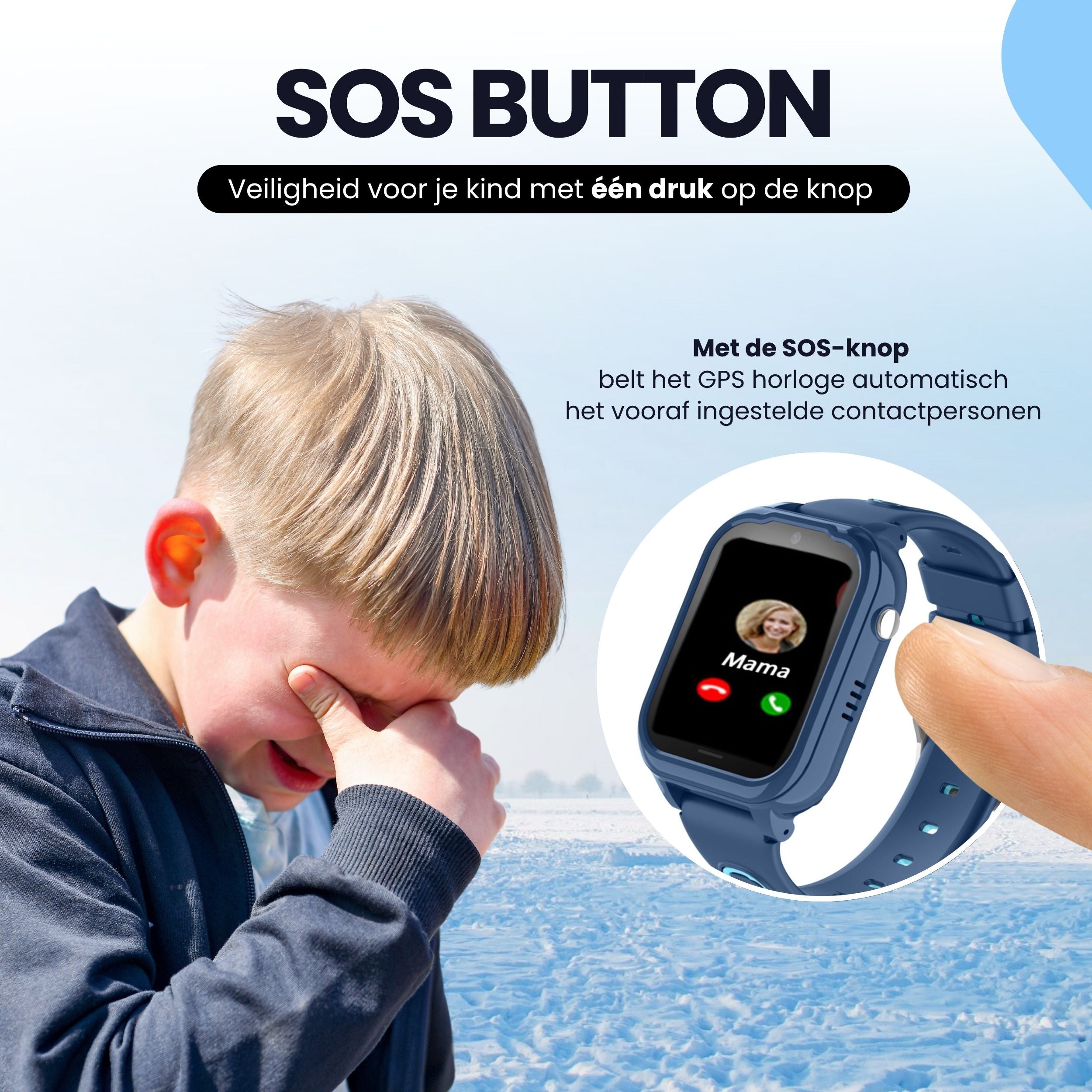 Protectly Kids Smartwatch – GPS horloge kinderen – Smartwatch kind met bellen - Blauw