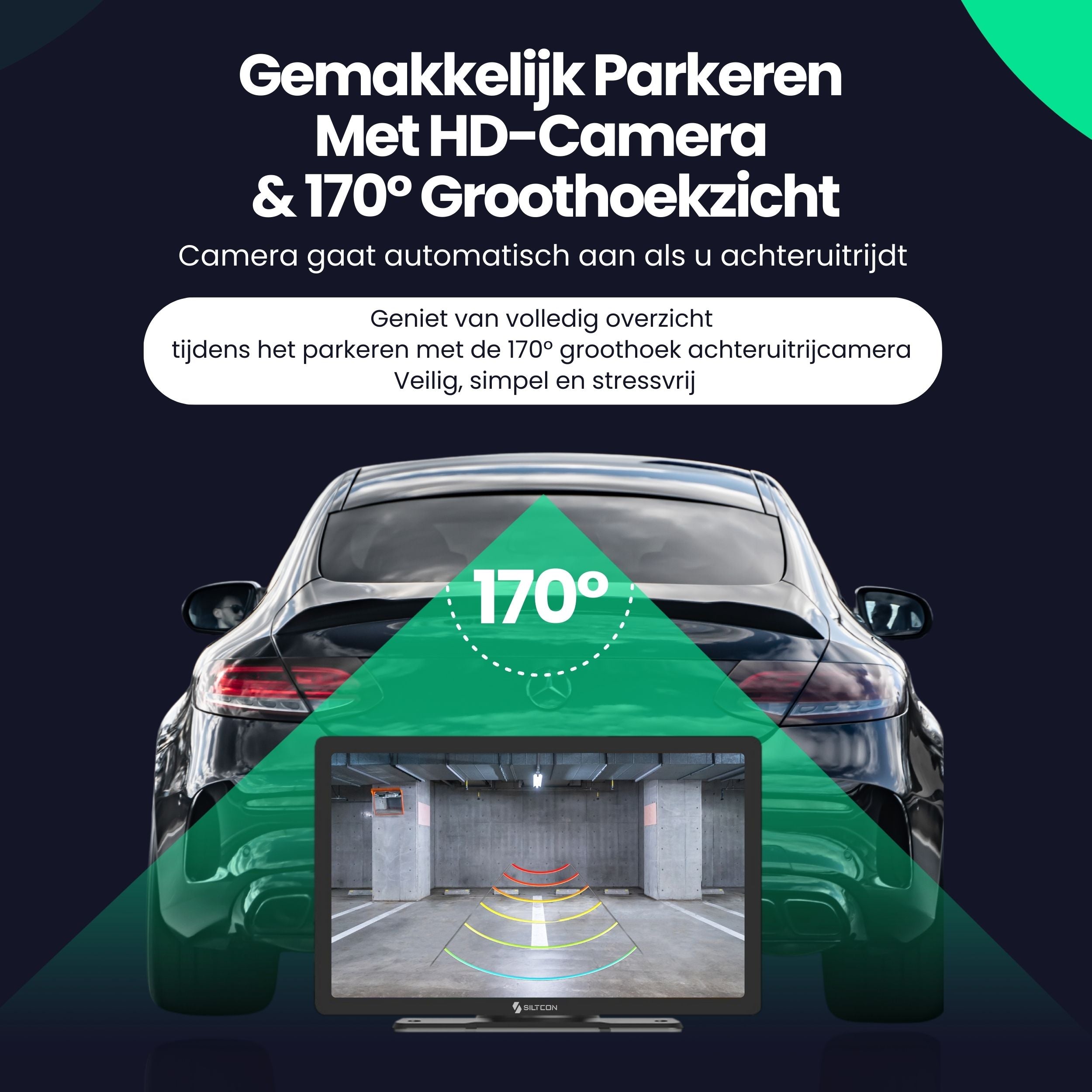 Siltcon® Achteruitrijcamera 10 Meter Geschikt voor Siltcon Carplay Scherm – Voor Camper, Vrachtwagen & Bus