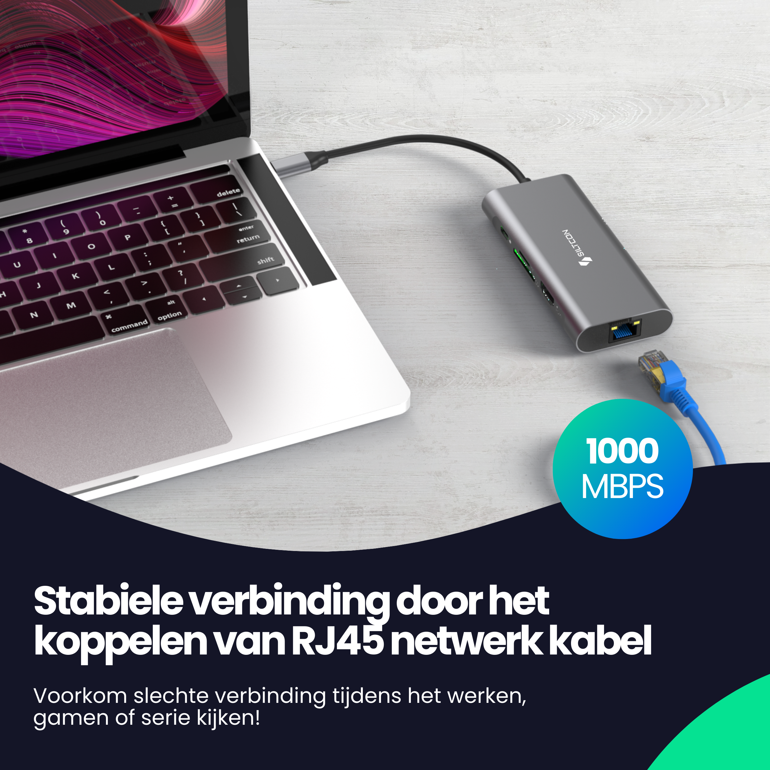 Siltcon 8-in-1 USB C Hub – USB C naar HDMI Hub - Siltcon
