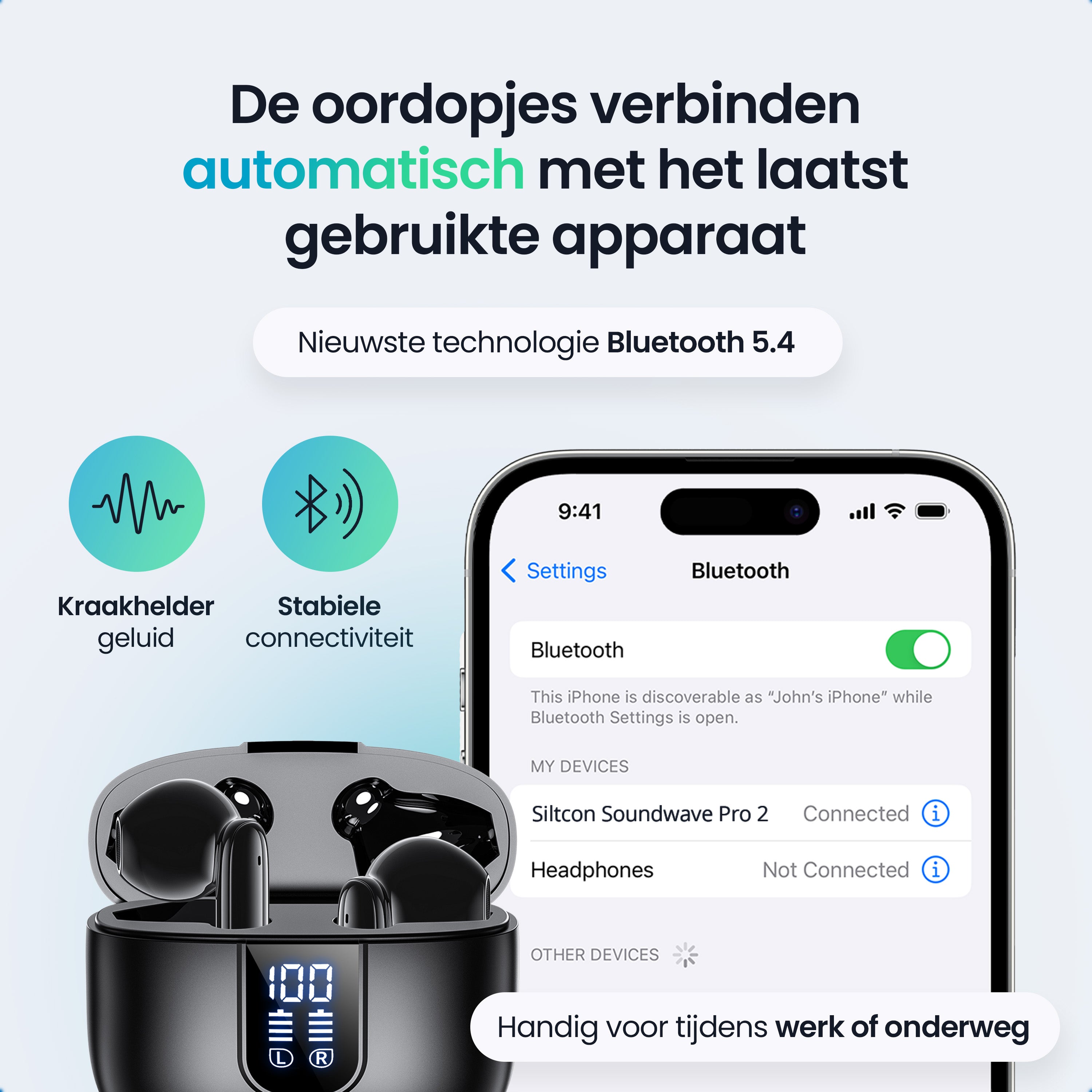 Siltcon SoundWave Pro 2 Draadloze Oordopjes - Siltcon