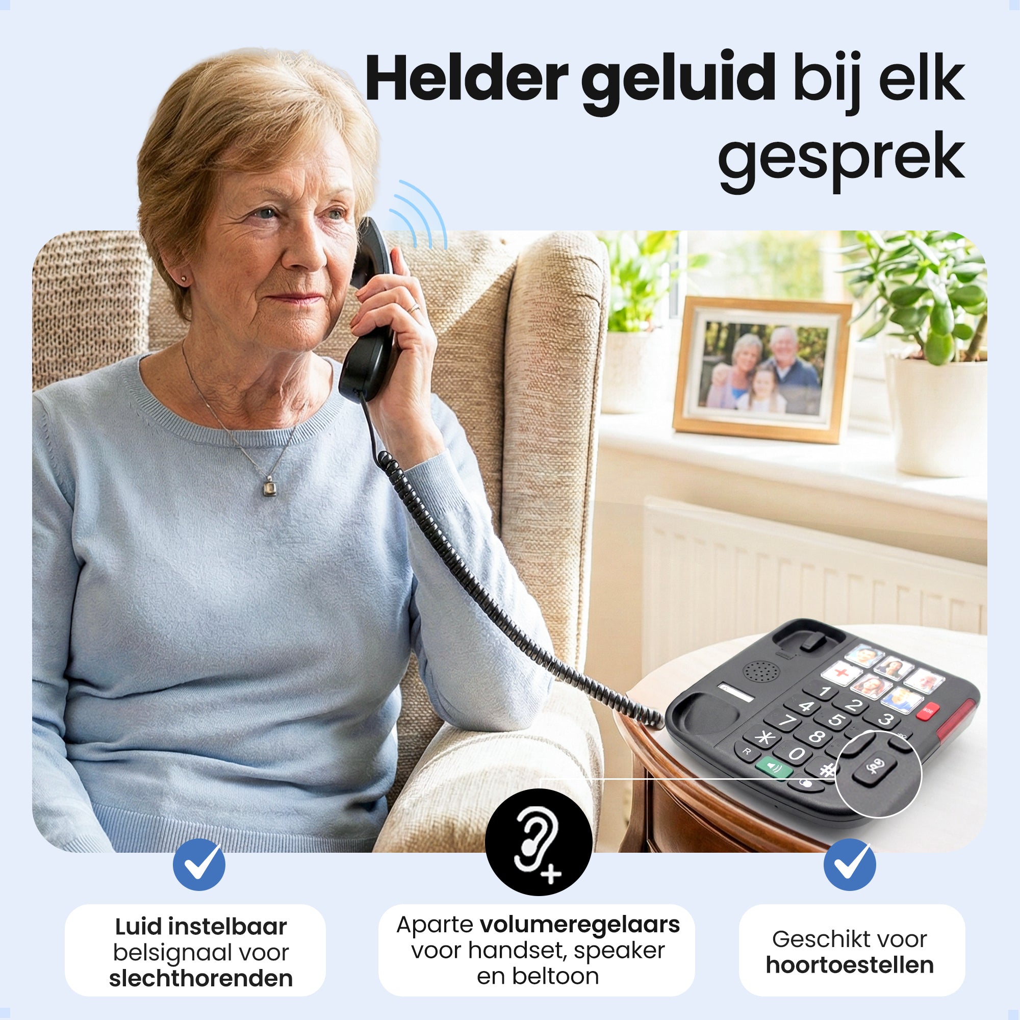 Protectly Senioren Telefoon - SOS-Noodknop en SOS-Hanger