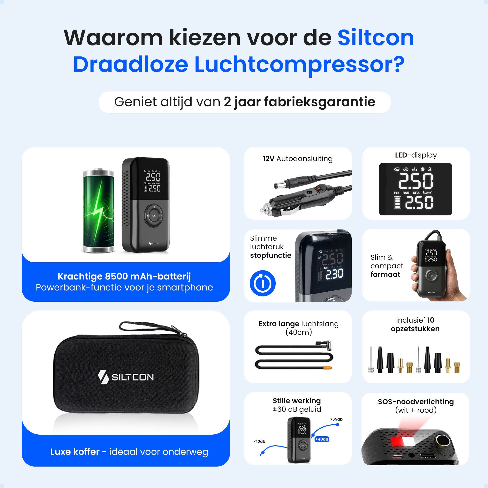 Siltcon® Elektrische Luchtcompressor