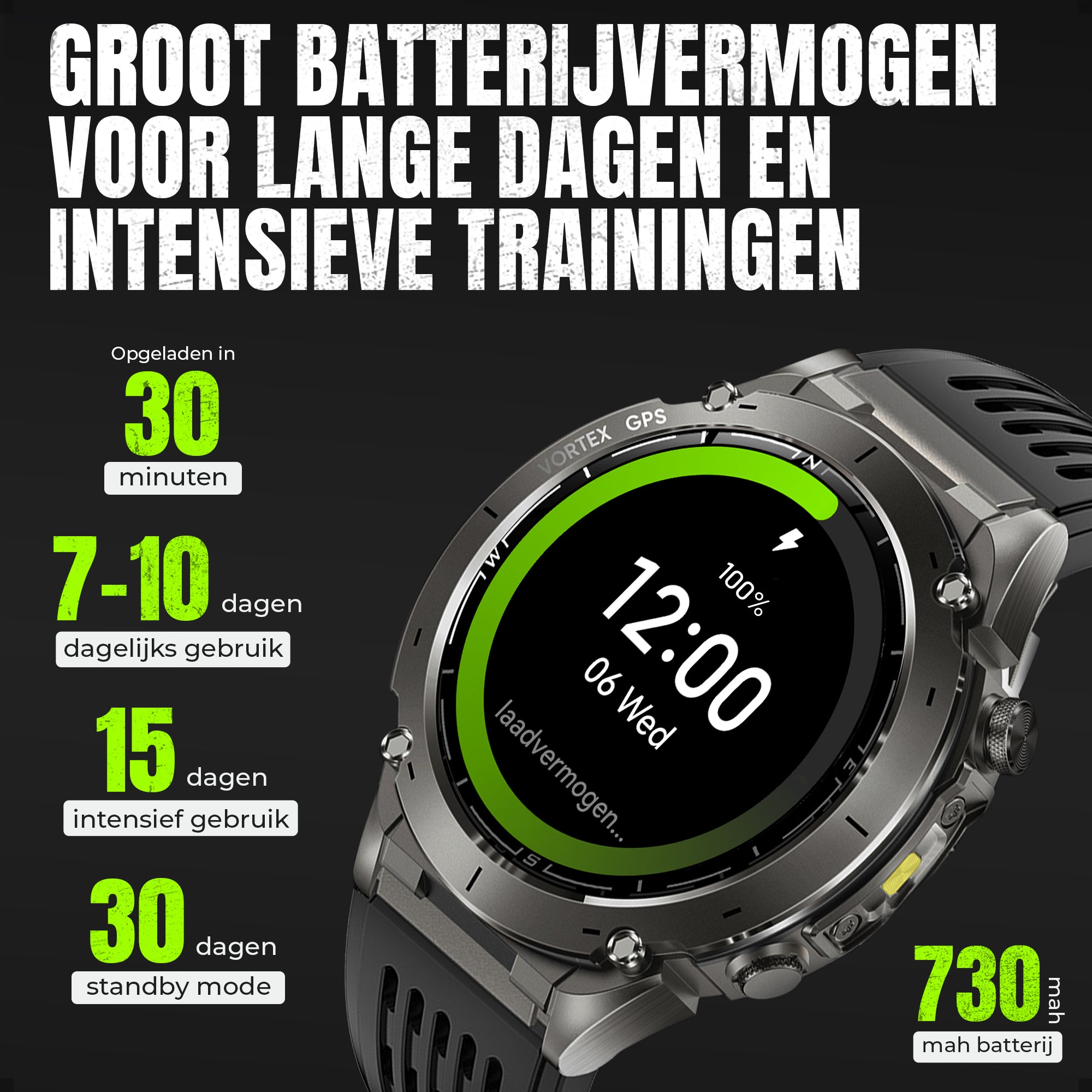 Siltcon® Vortex GPS Smartwatch Heren en Dames