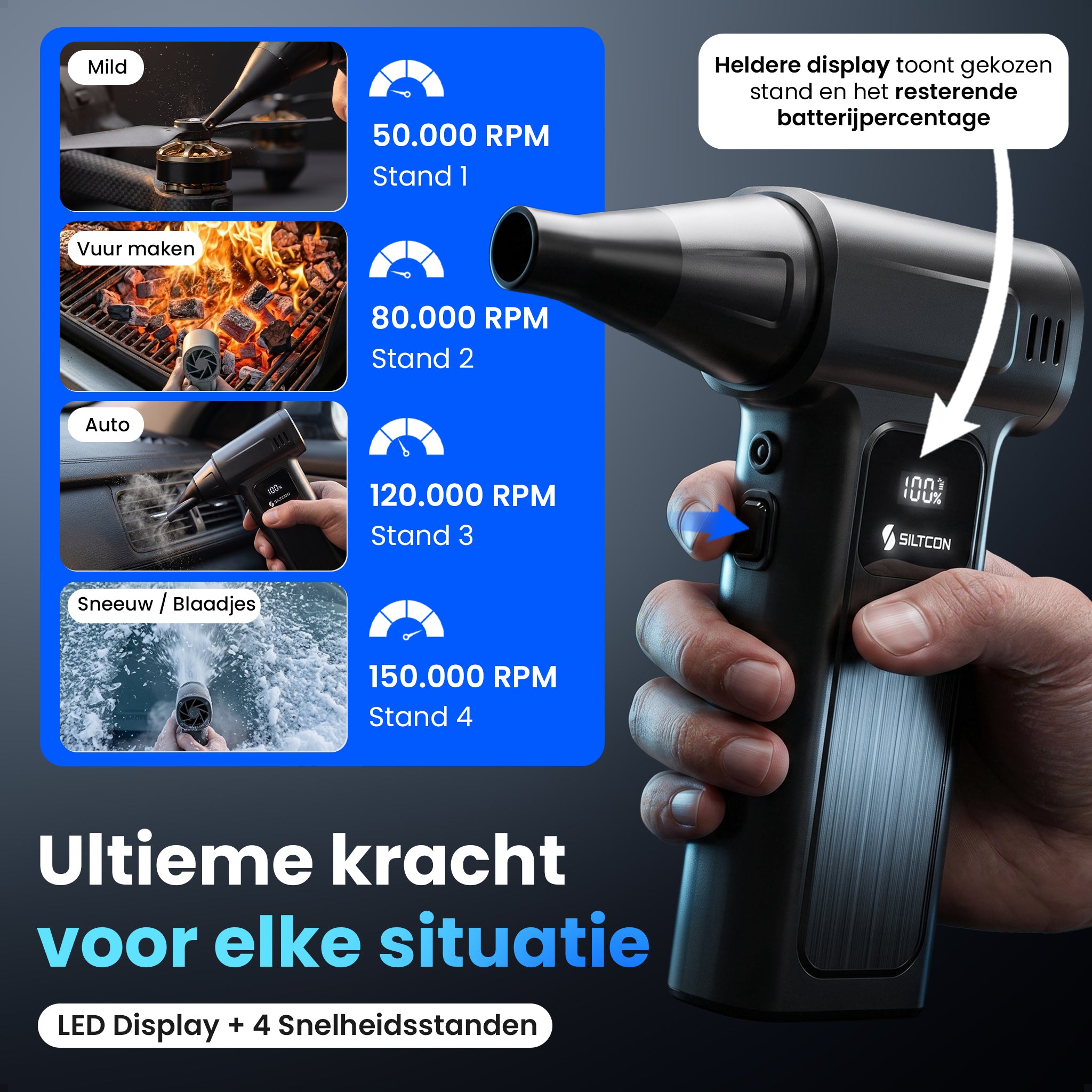 Siltcon® Air Duster Draadloos