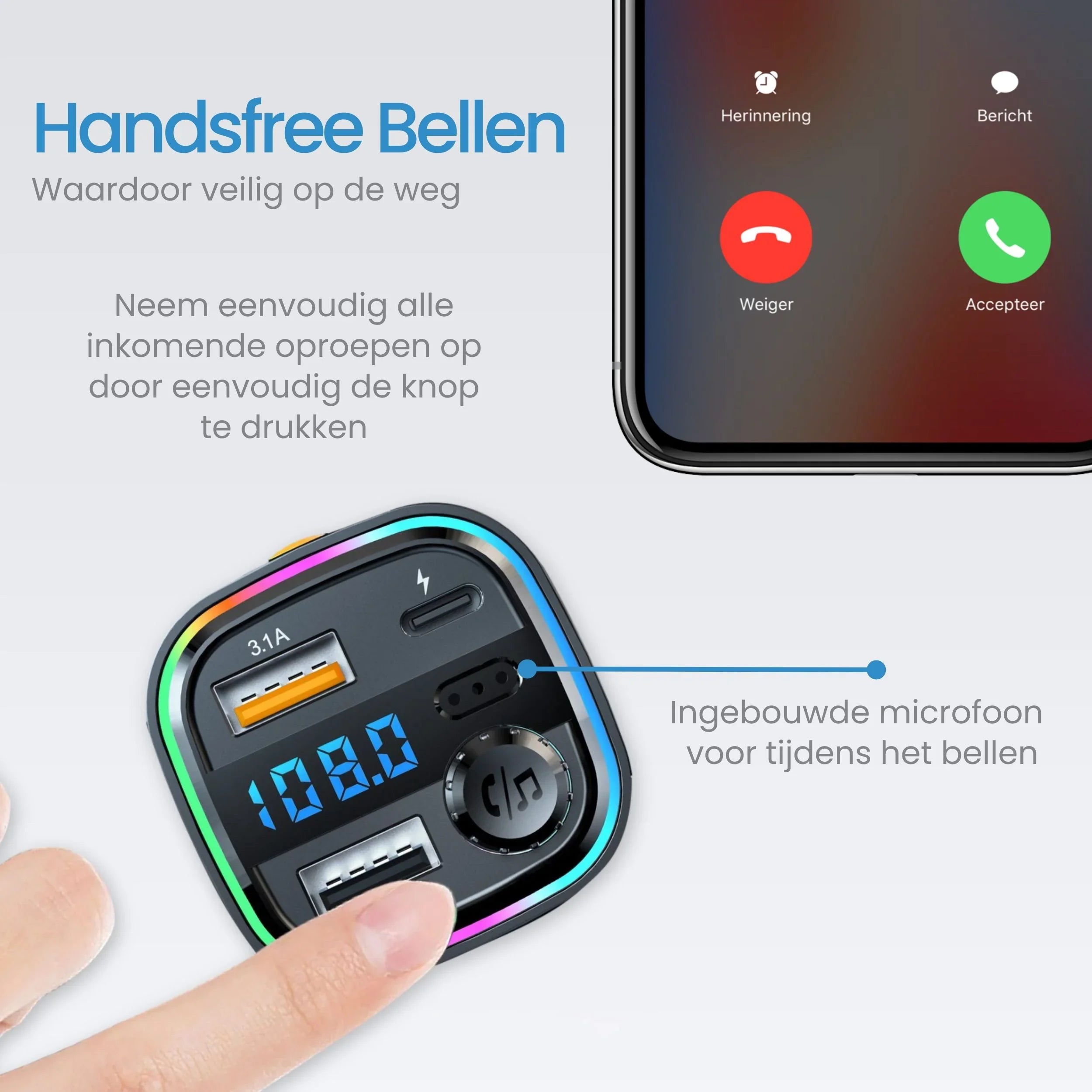 Siltcon Bluetooth FM Transmitter Auto – Snellader