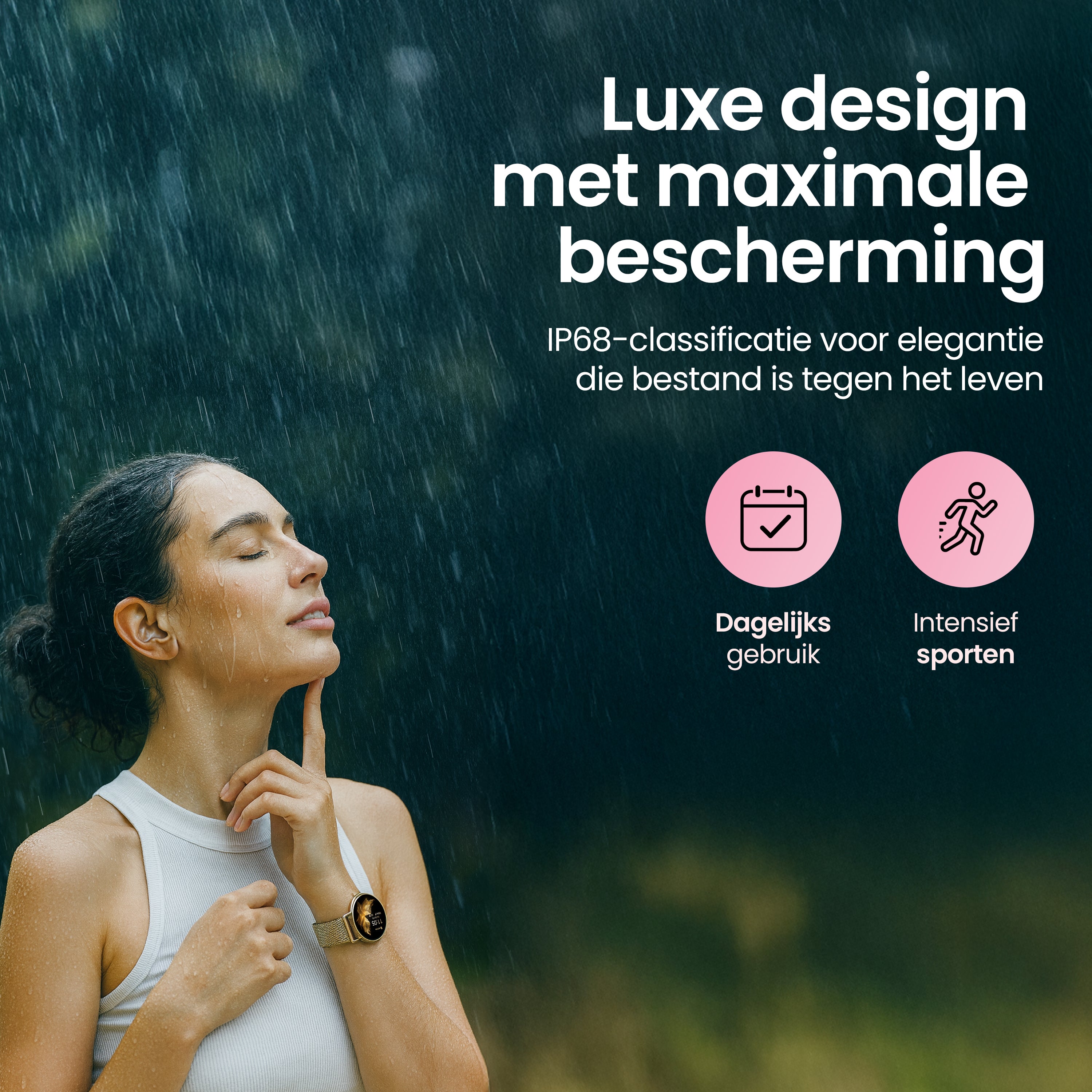 Siltcon Auréa Smartwatch Dames – Incl. 5 bandjes