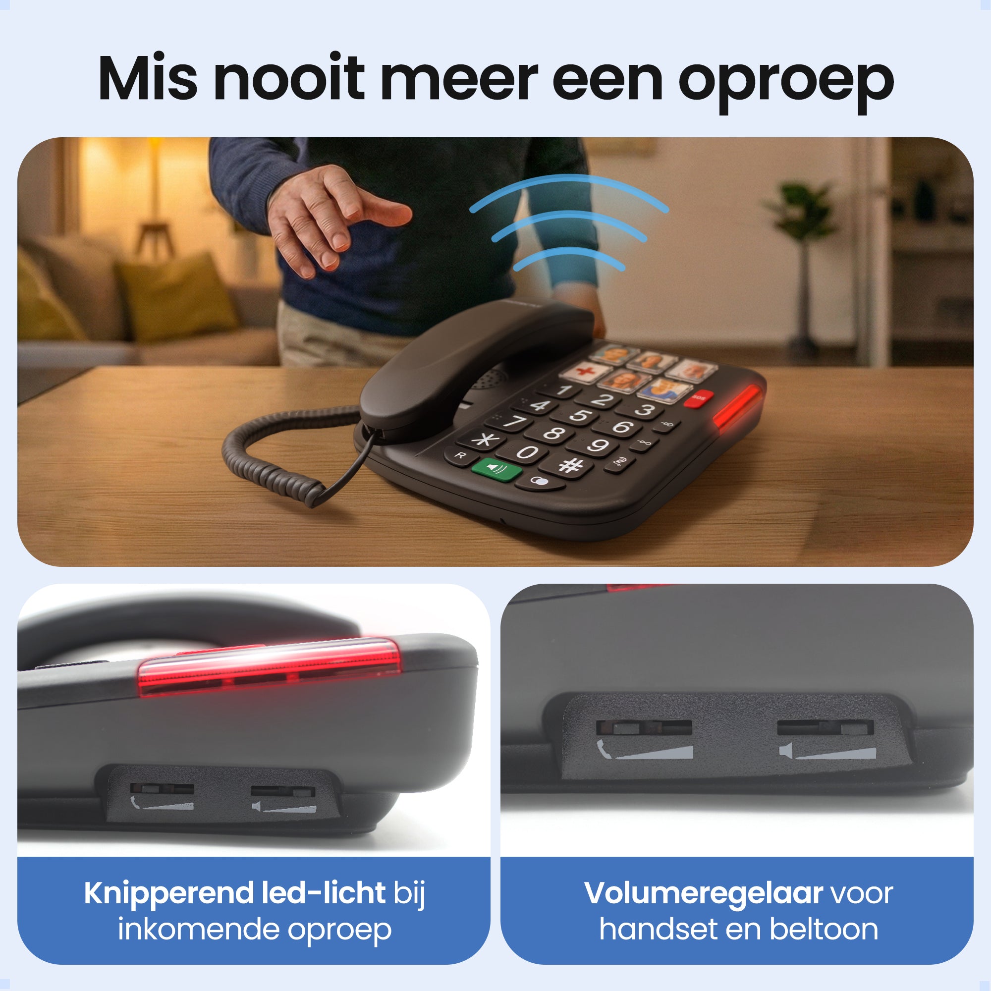 Protectly Senioren Telefoon - SOS-Noodknop en SOS-Hanger